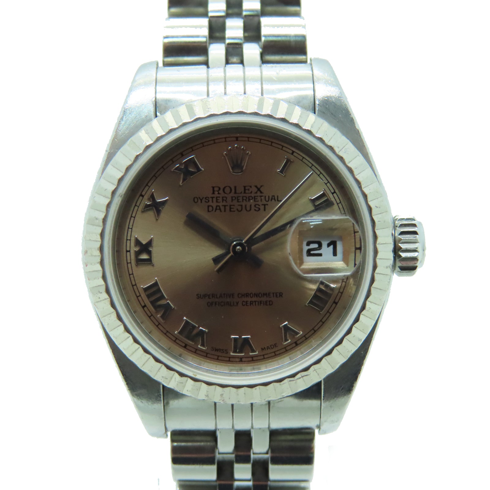 ROLEX Datejust不鏽鋼手錶自動機芯金色