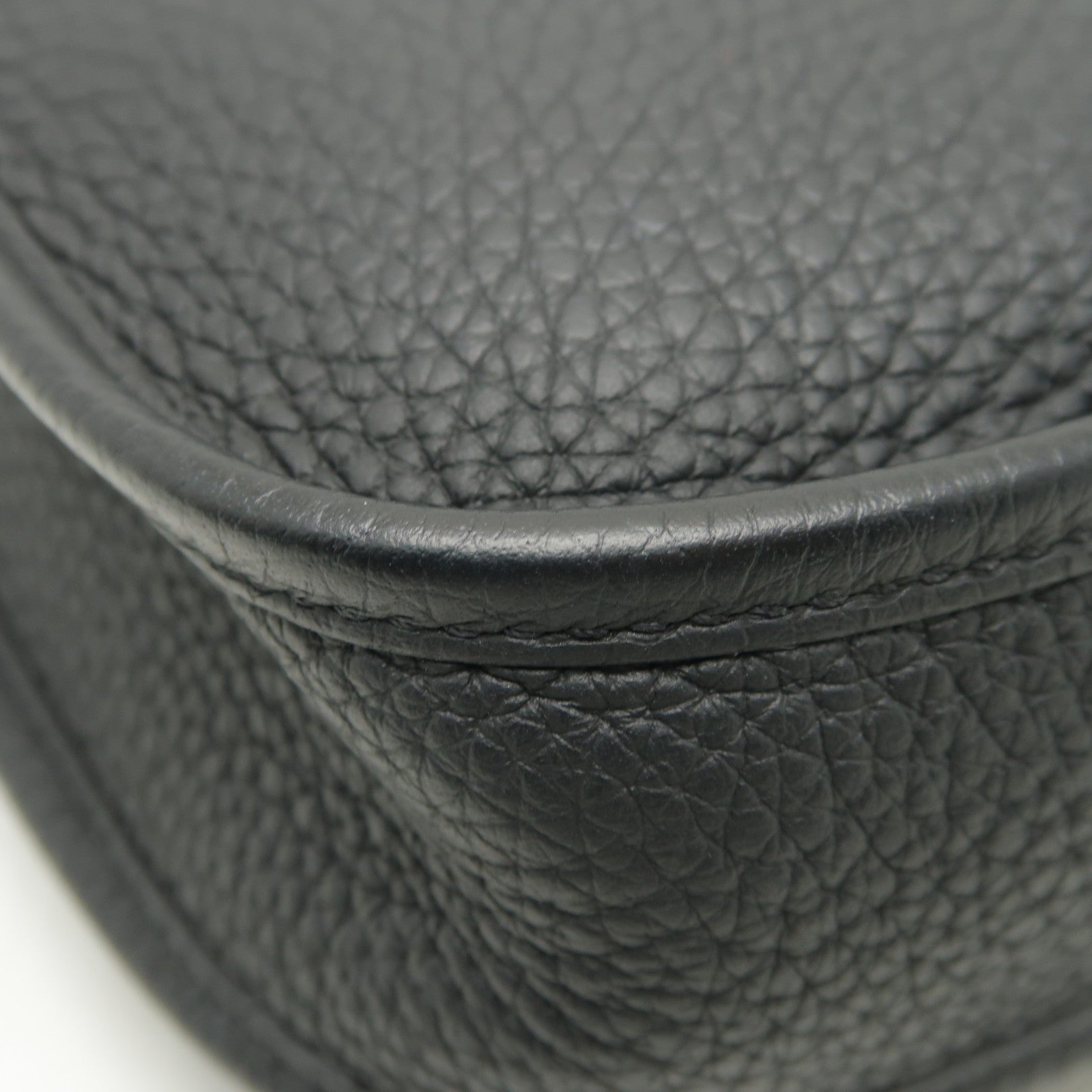 HERMES Clemence皮革Evelyne TPM金扣肩背袋黒色