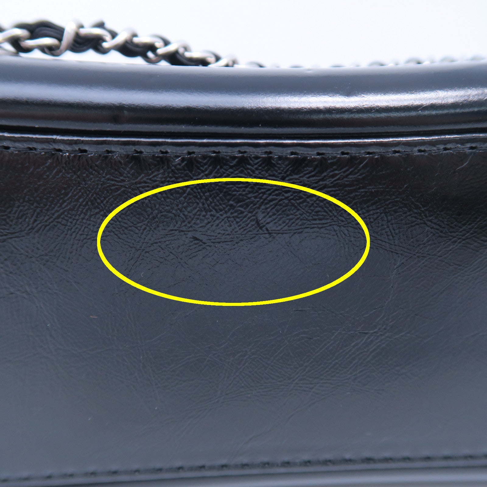 CHANEL 菱格牛皮皮革Gabrielle Backpack银扣链带背包黑色