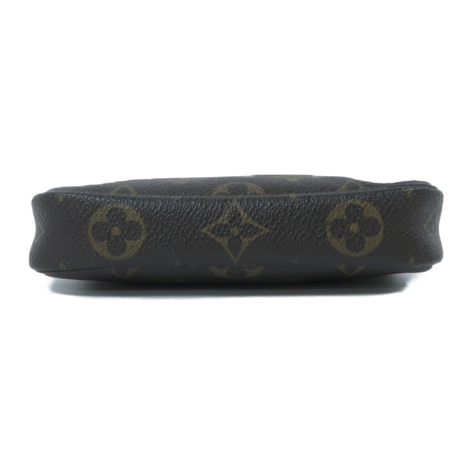 LOUIS VUITTON Monogram Mini Pochette Accessoires金扣手挽袋啡色