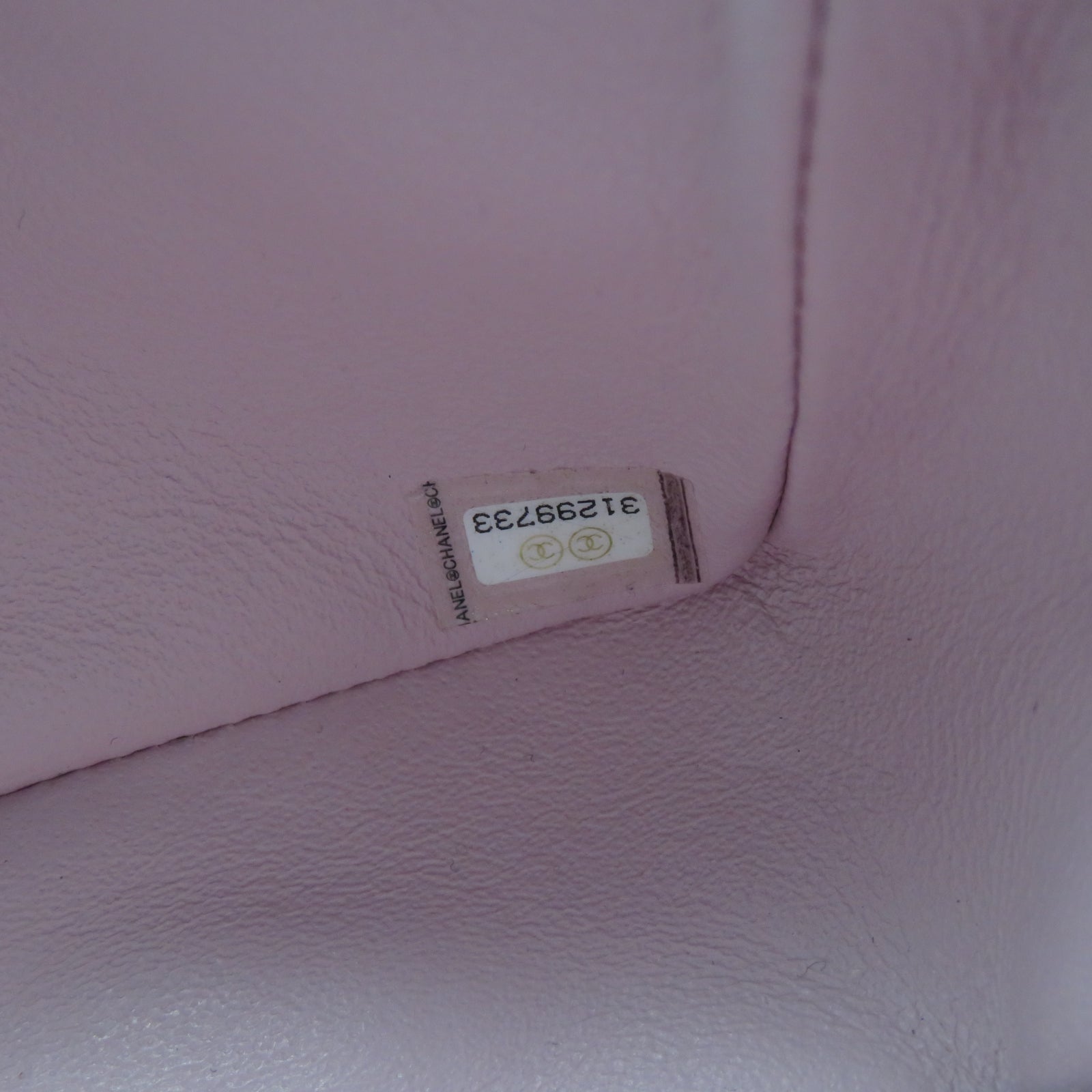 CHANEL 菱格粗花呢Classic 20cm金扣鏈帶肩背袋粉紅色