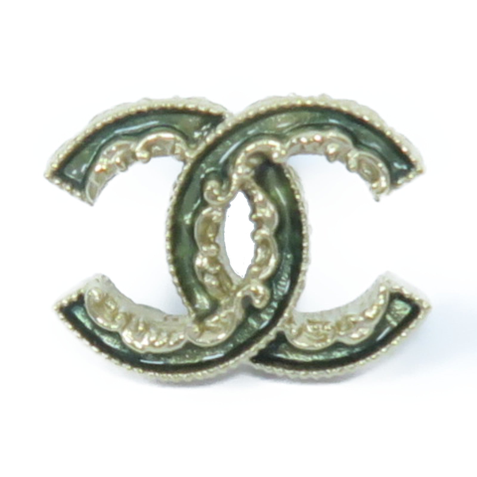 CHANEL 金屬Earrings耳環金色/綠色