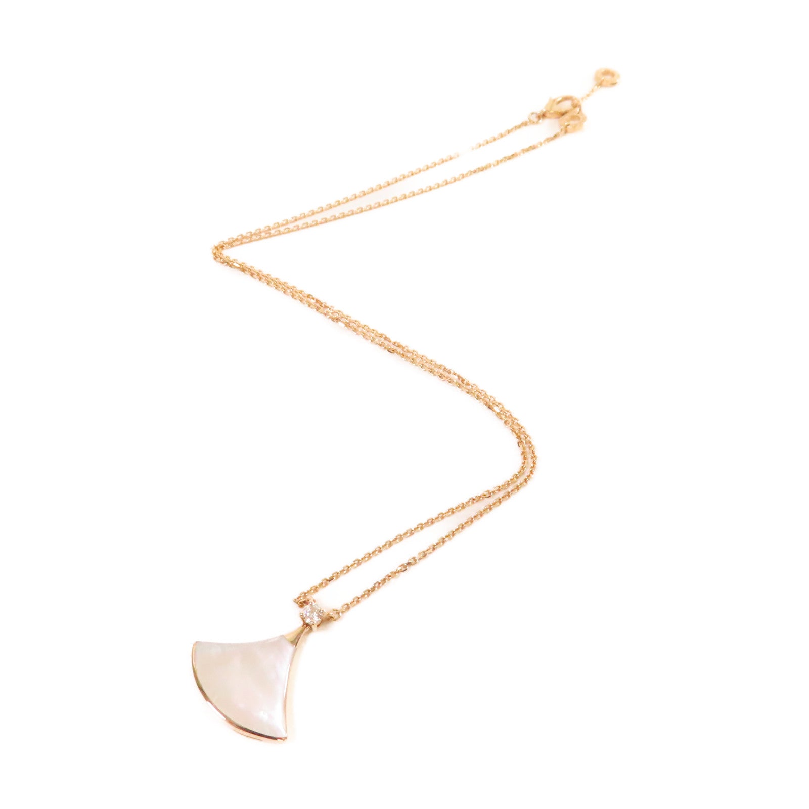 BVLGARI 18K玫瑰金/珍珠母Divas' Dream Necklace項鏈珍珠色/金色