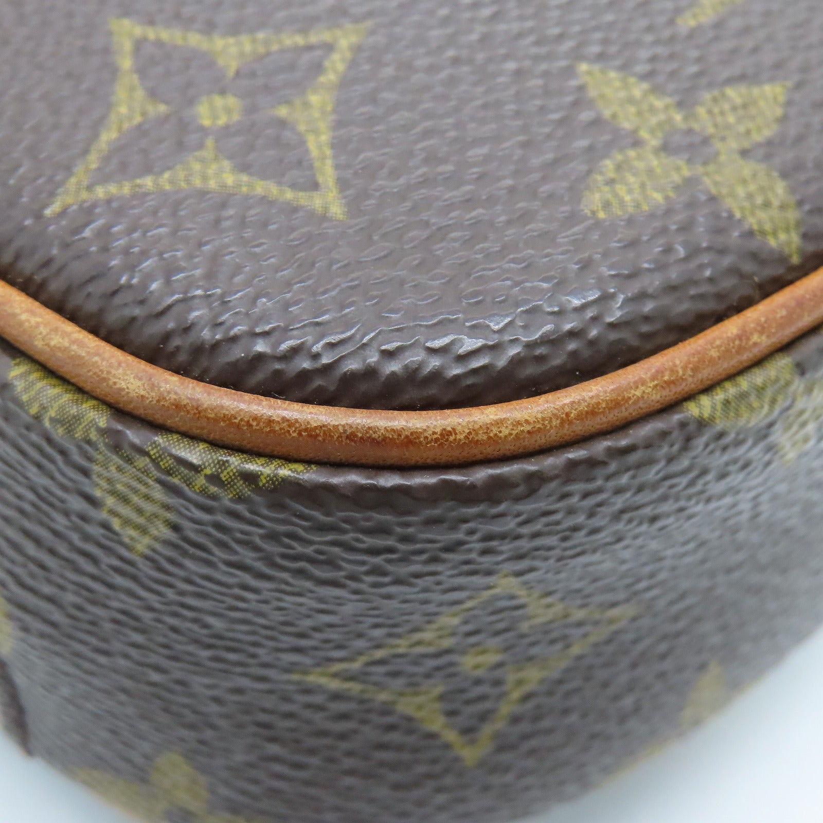 LOUIS VUITTON Monogram Pochette Gange Gold Buckle Belt Bag Brown