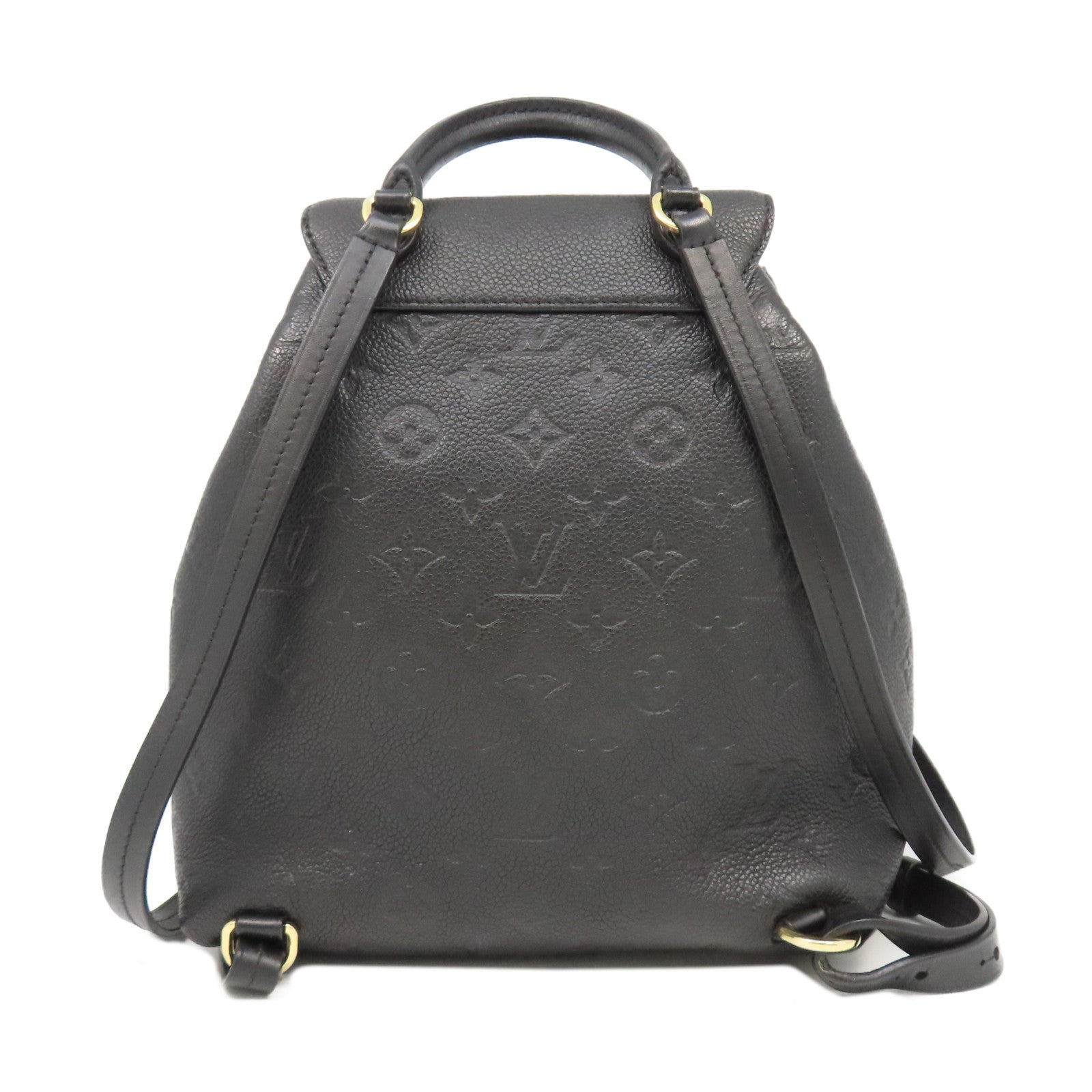 LOUIS VUITTON Monogram Empreinte Montsouris Backpack金扣背包黑色
