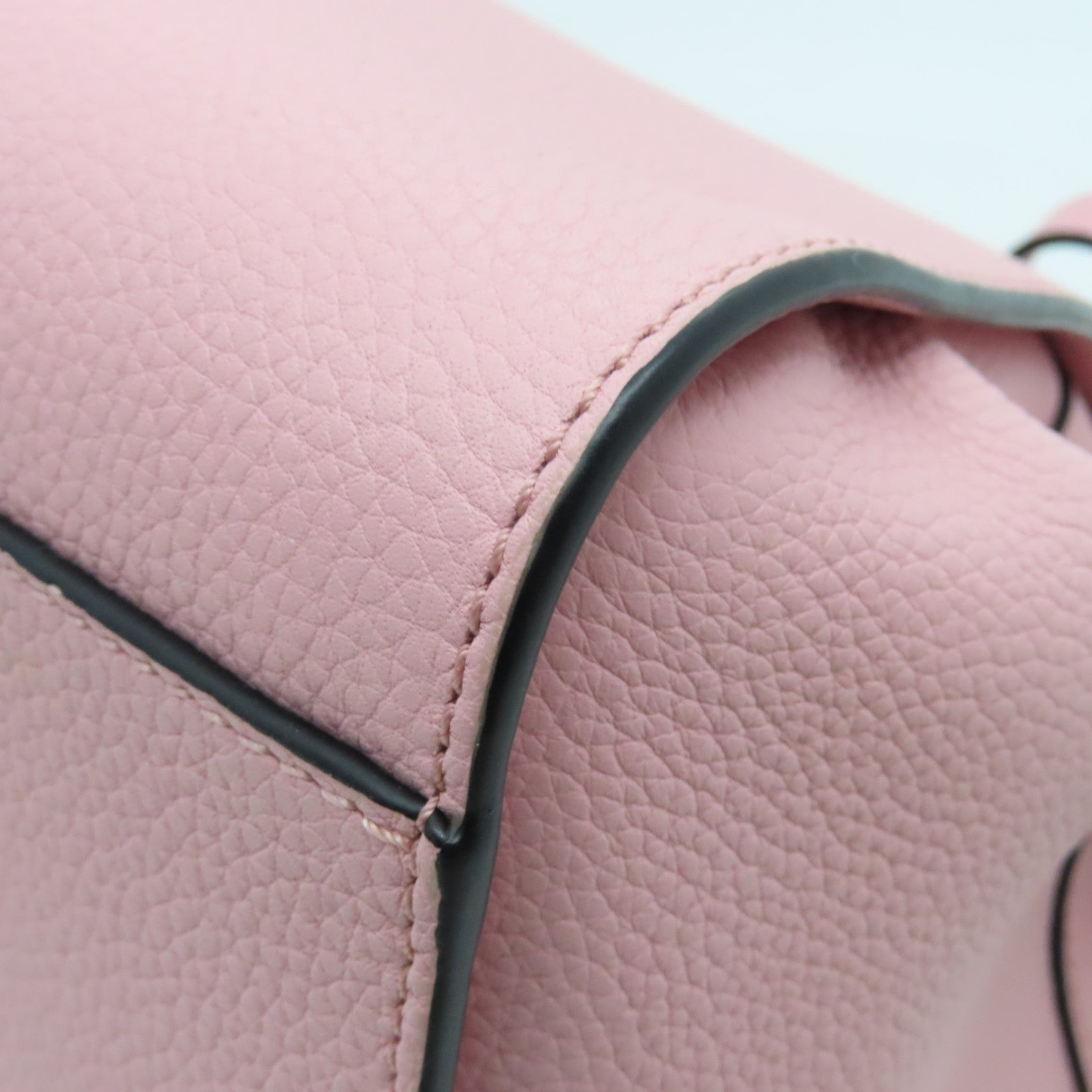 LOEWE Cowhide Leather Mini Hammock Silver Buckle Handle Shoulder Backpack Pink