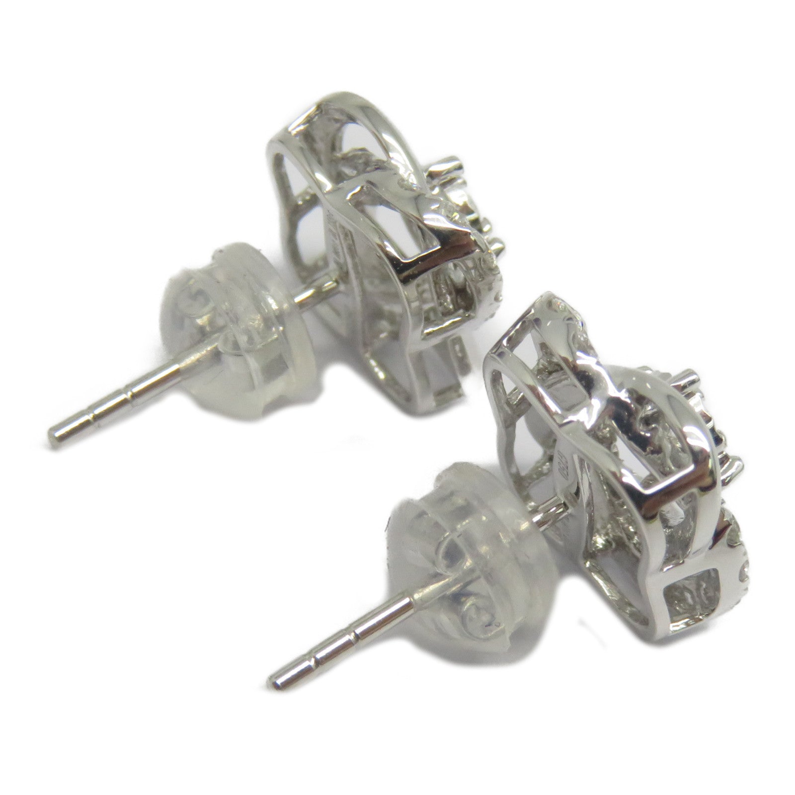 JEWELRY 18K白金Diamond Earrings 0.082ct/0.266ct鑽石耳環