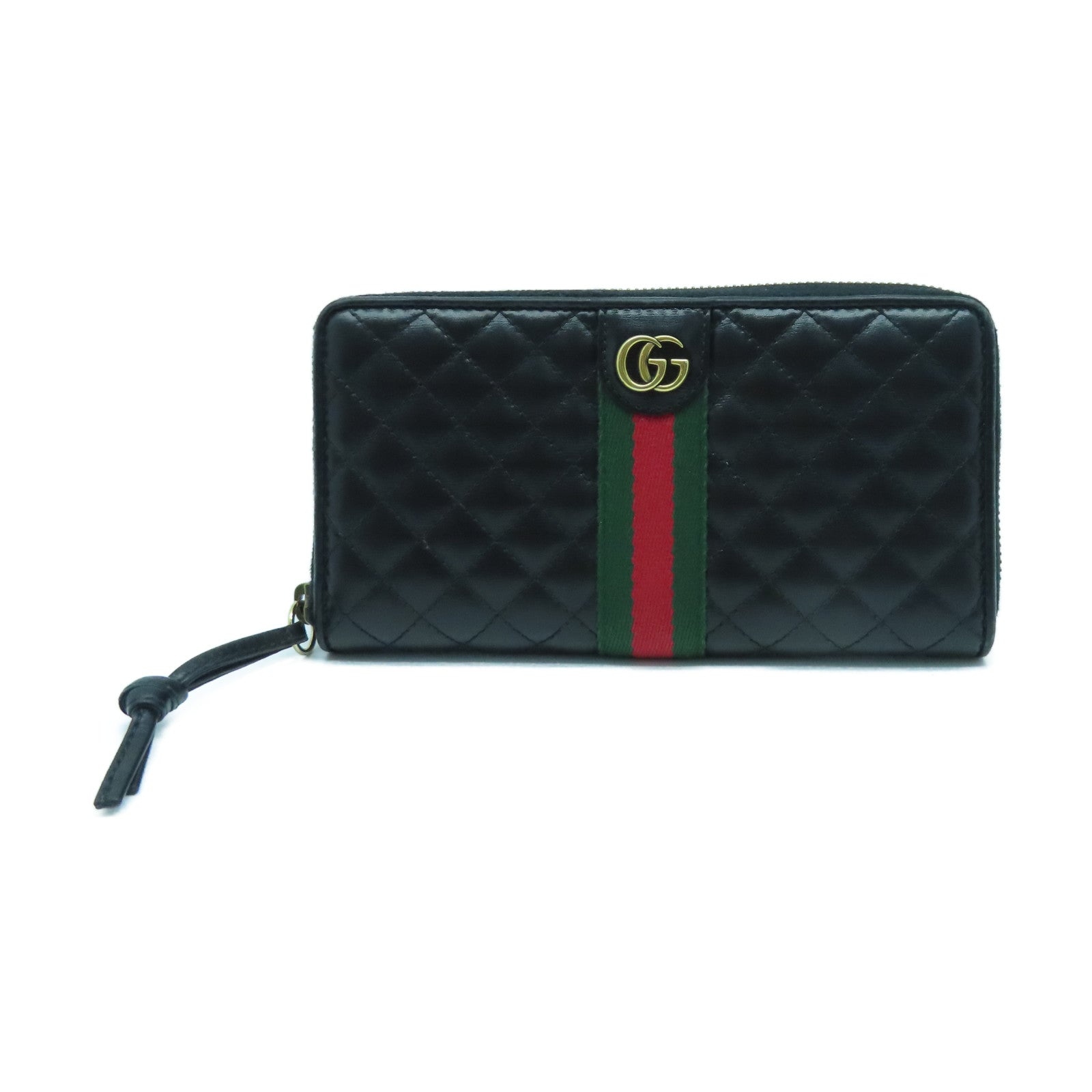 GUCCI cowhide leather Long Wallet long wallet black