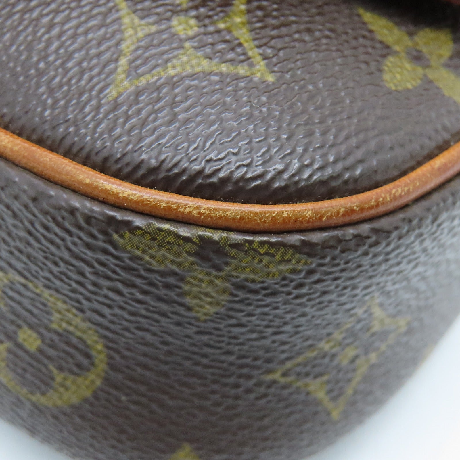 LOUIS VUITTON Monogram Pochette Gange Gold Buckle Belt Bag Brown