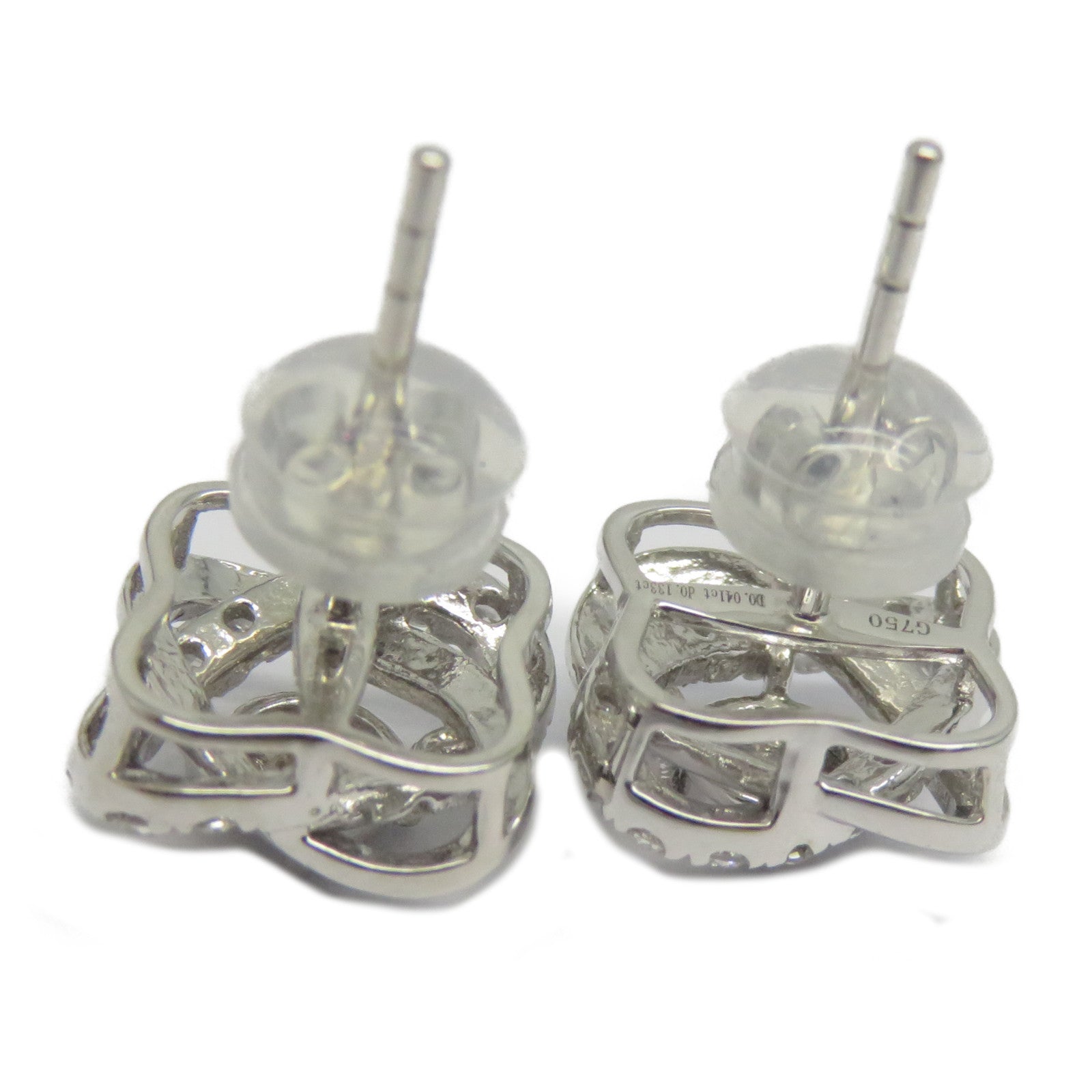 JEWELRY 18K白金Diamond Earrings 0.082ct/0.266ct鑽石耳環
