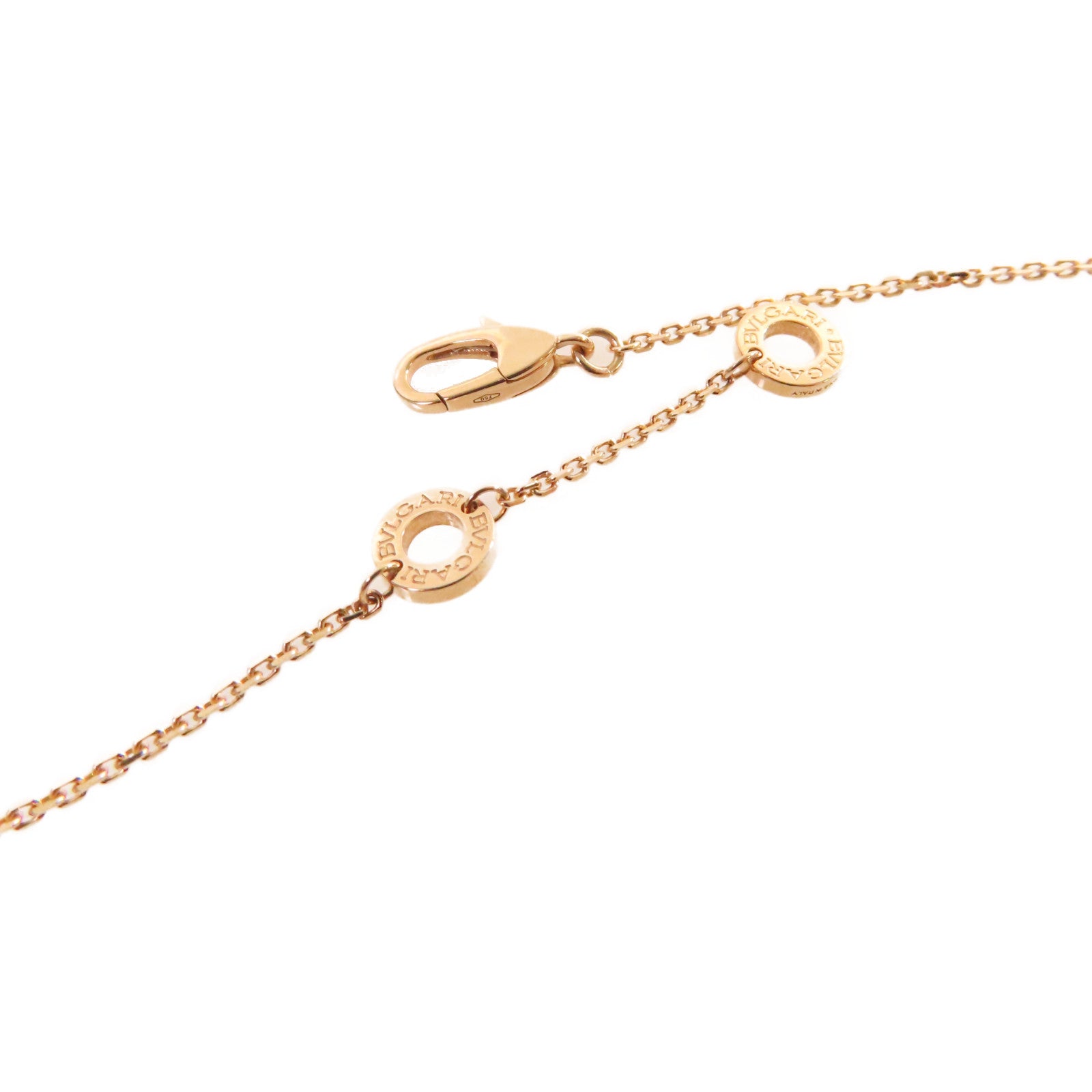 BVLGARI 18K玫瑰金/珍珠母Divas' Dream Necklace項鏈珍珠色/金色