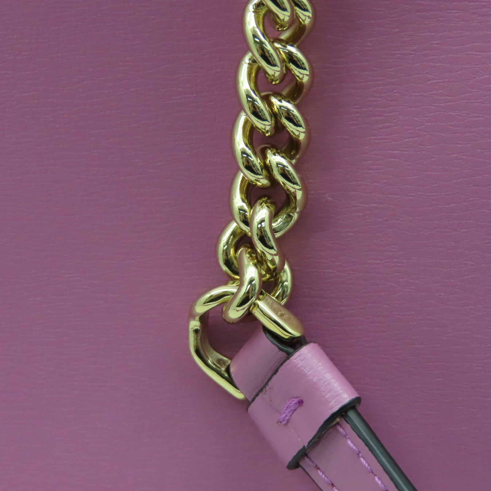 Salvatore Ferragamo 牛皮皮革Chain Shoulder Bag金扣手挽肩背兩用袋暗粉紅色