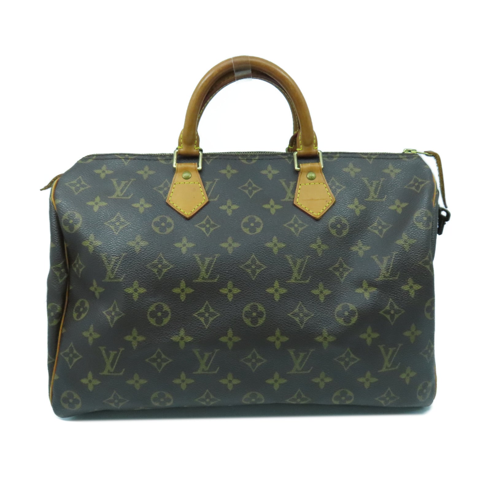 LOUIS VUITTON Monogram Speedy 35金扣手挽袋啡色