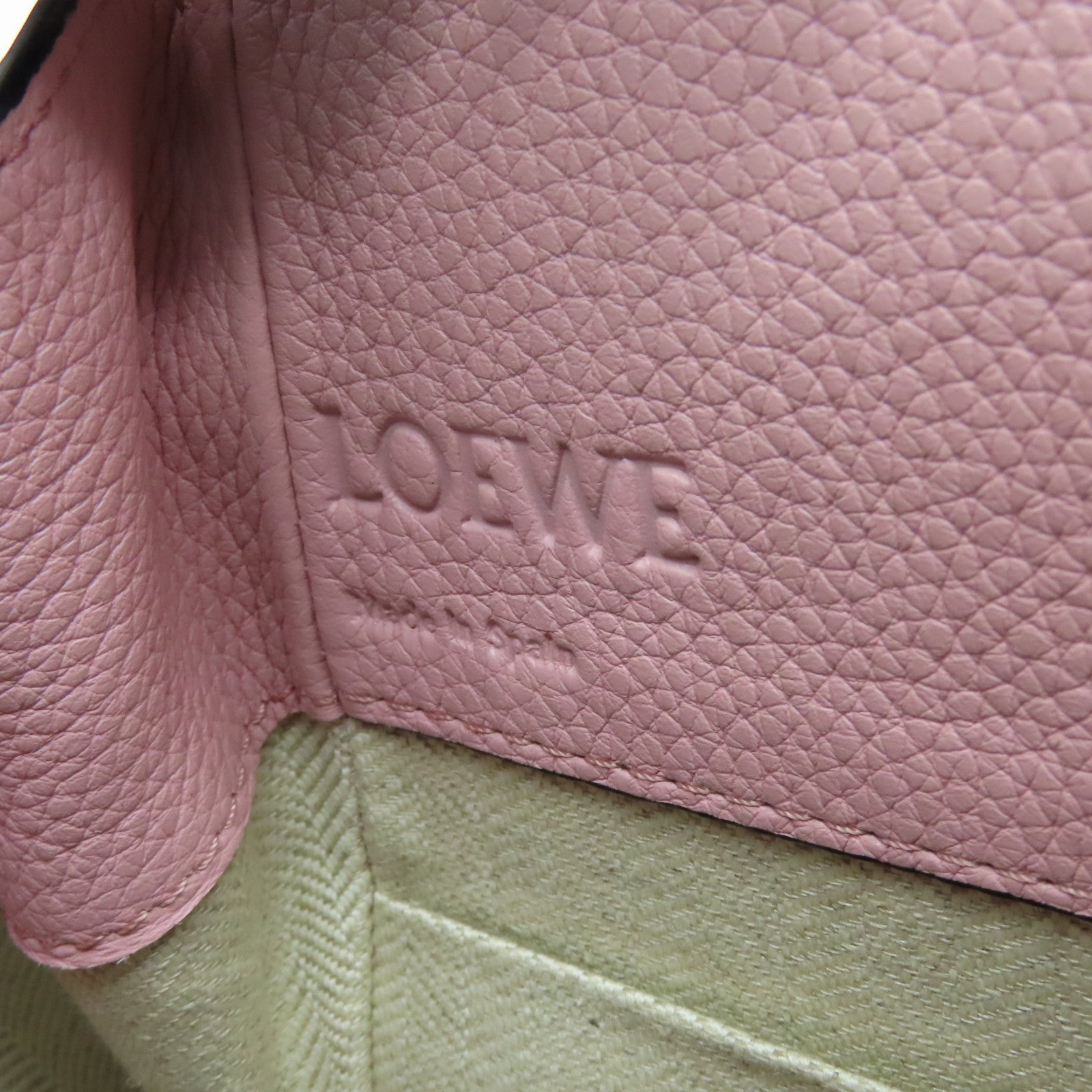 LOEWE Cowhide Leather Mini Hammock Silver Buckle Handle Shoulder Backpack Pink
