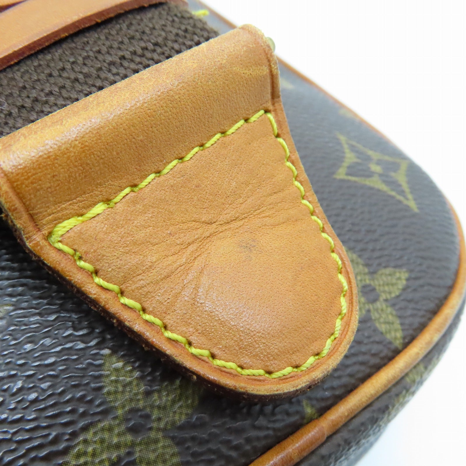 LOUIS VUITTON Monogram Pochette Gange Gold Buckle Belt Bag Brown