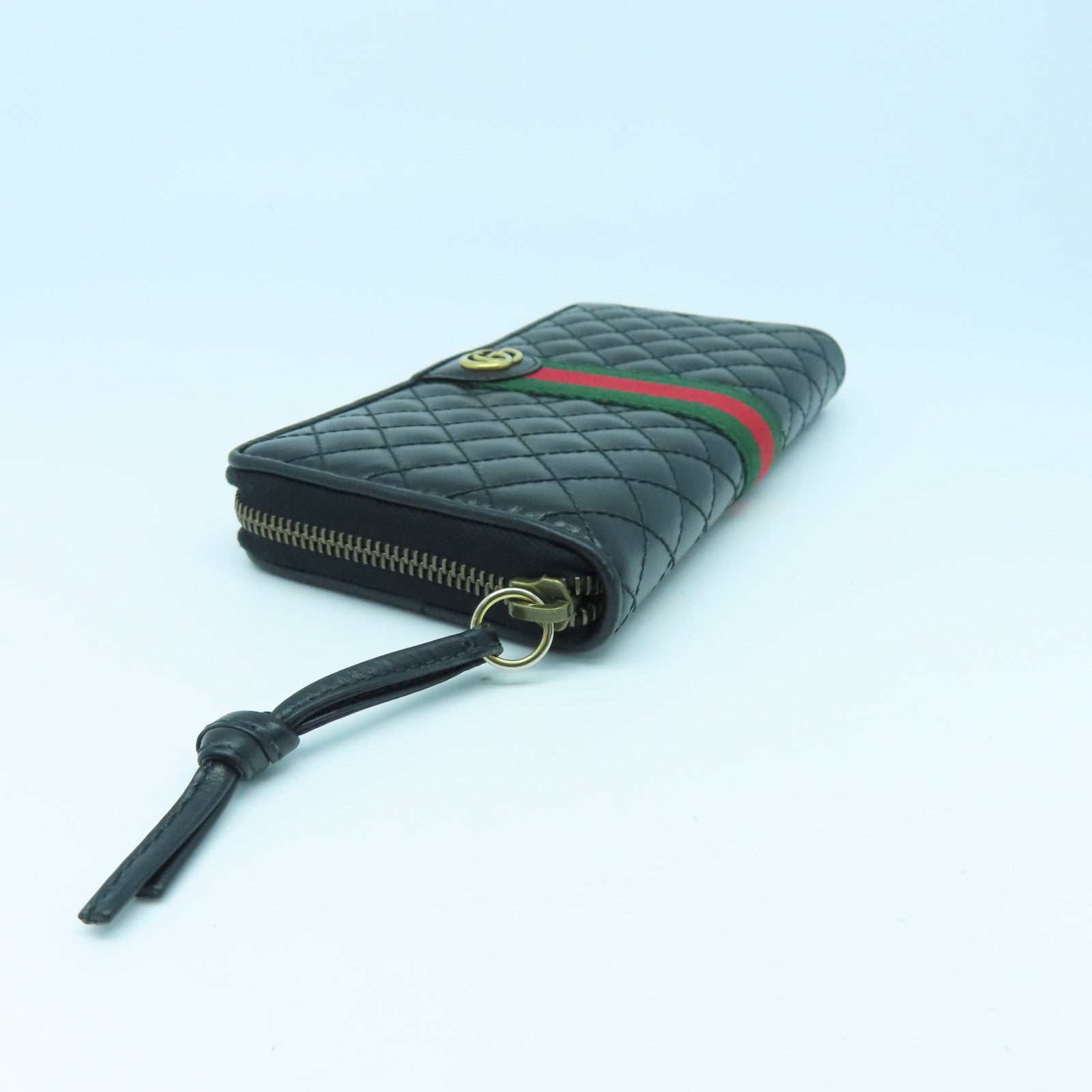 GUCCI cowhide leather Long Wallet long wallet black
