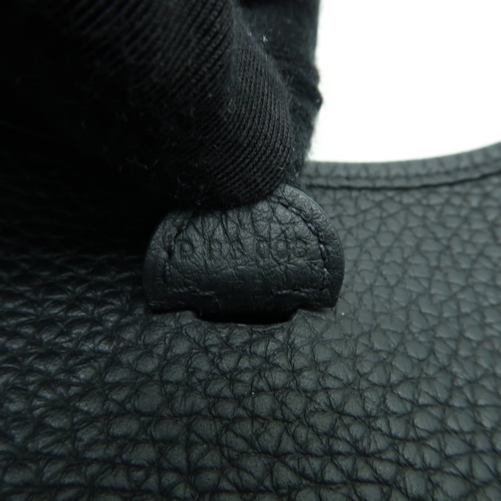 HERMES Clemence皮革Evelyne TPM金扣肩背袋黒色