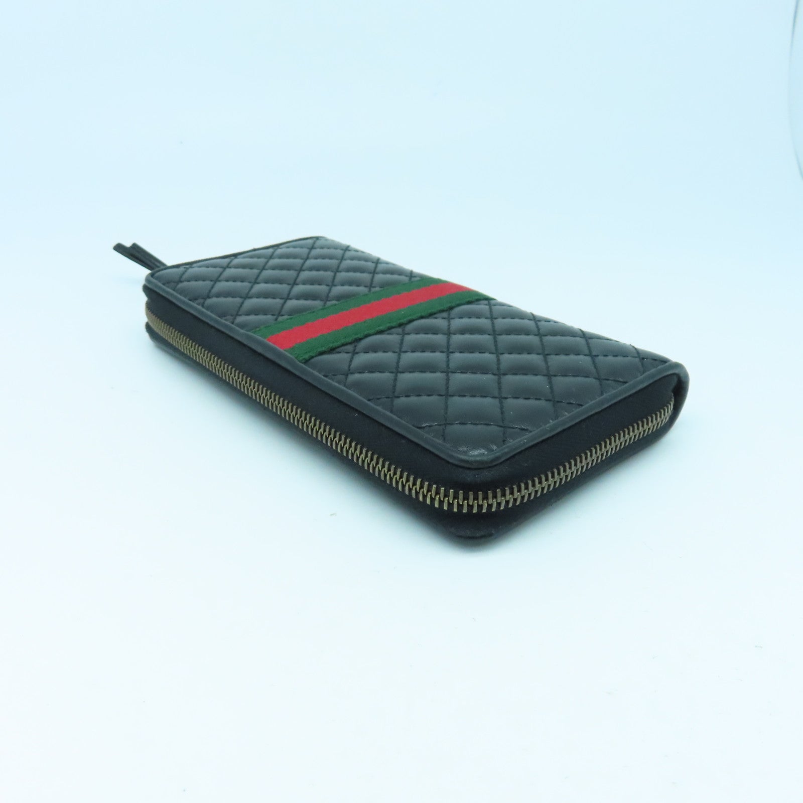 GUCCI cowhide leather Long Wallet long wallet black