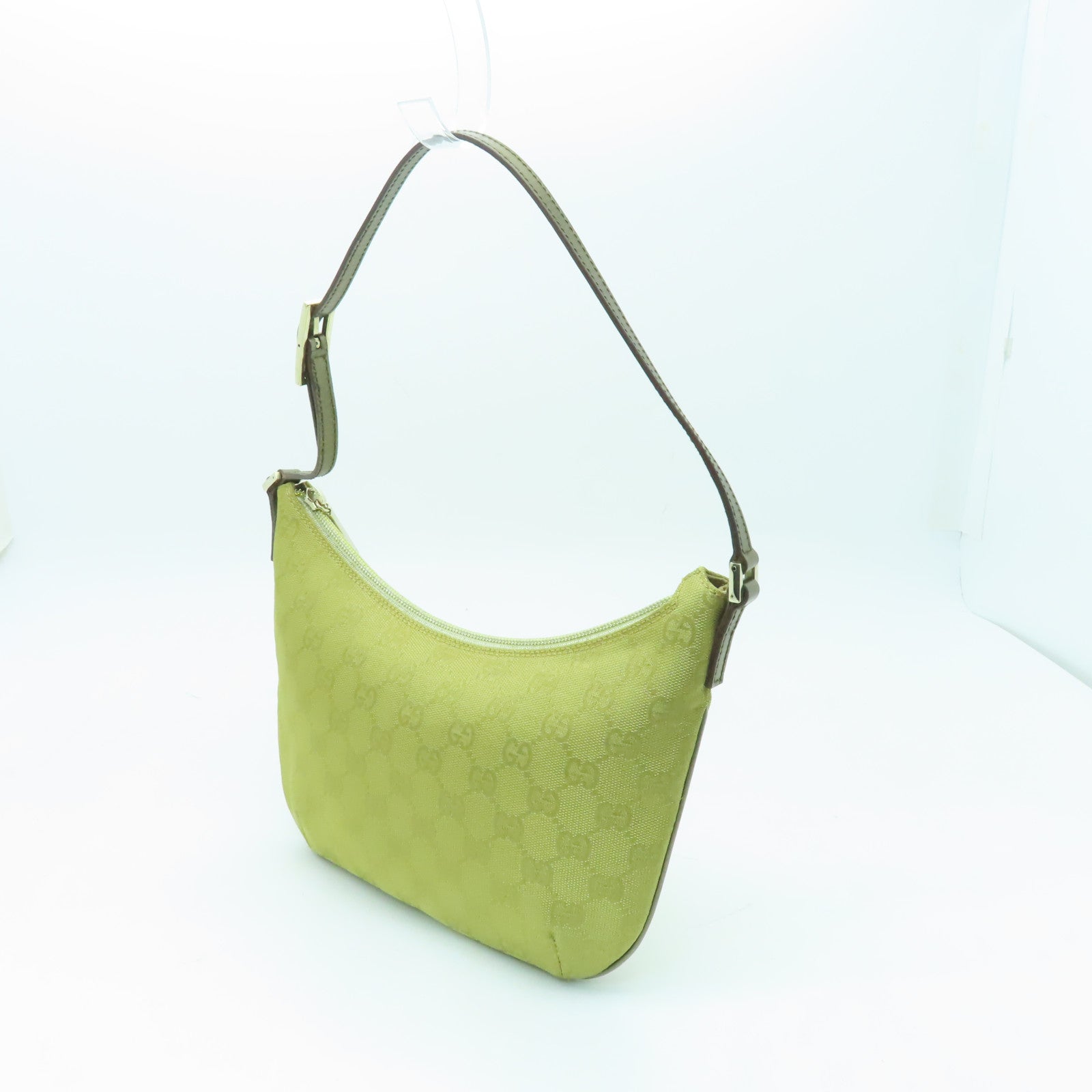 GUCCI 帆布Shoulder Bag金扣肩背袋金色