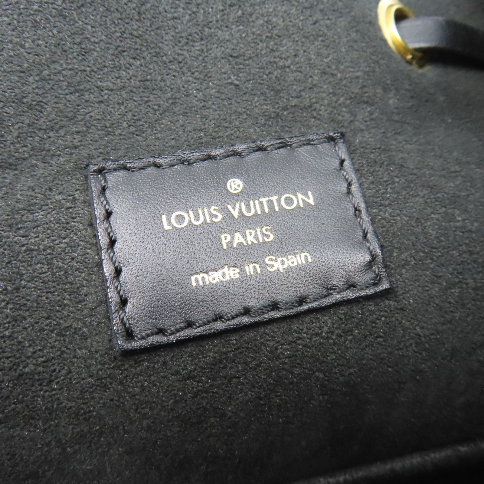 LOUIS VUITTON Monogram Empreinte Montsouris Backpack金扣背包黑色