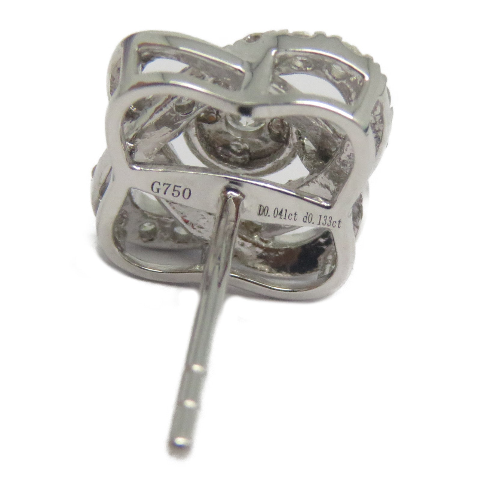 JEWELRY 18K白金Diamond Earrings 0.082ct/0.266ct鑽石耳環