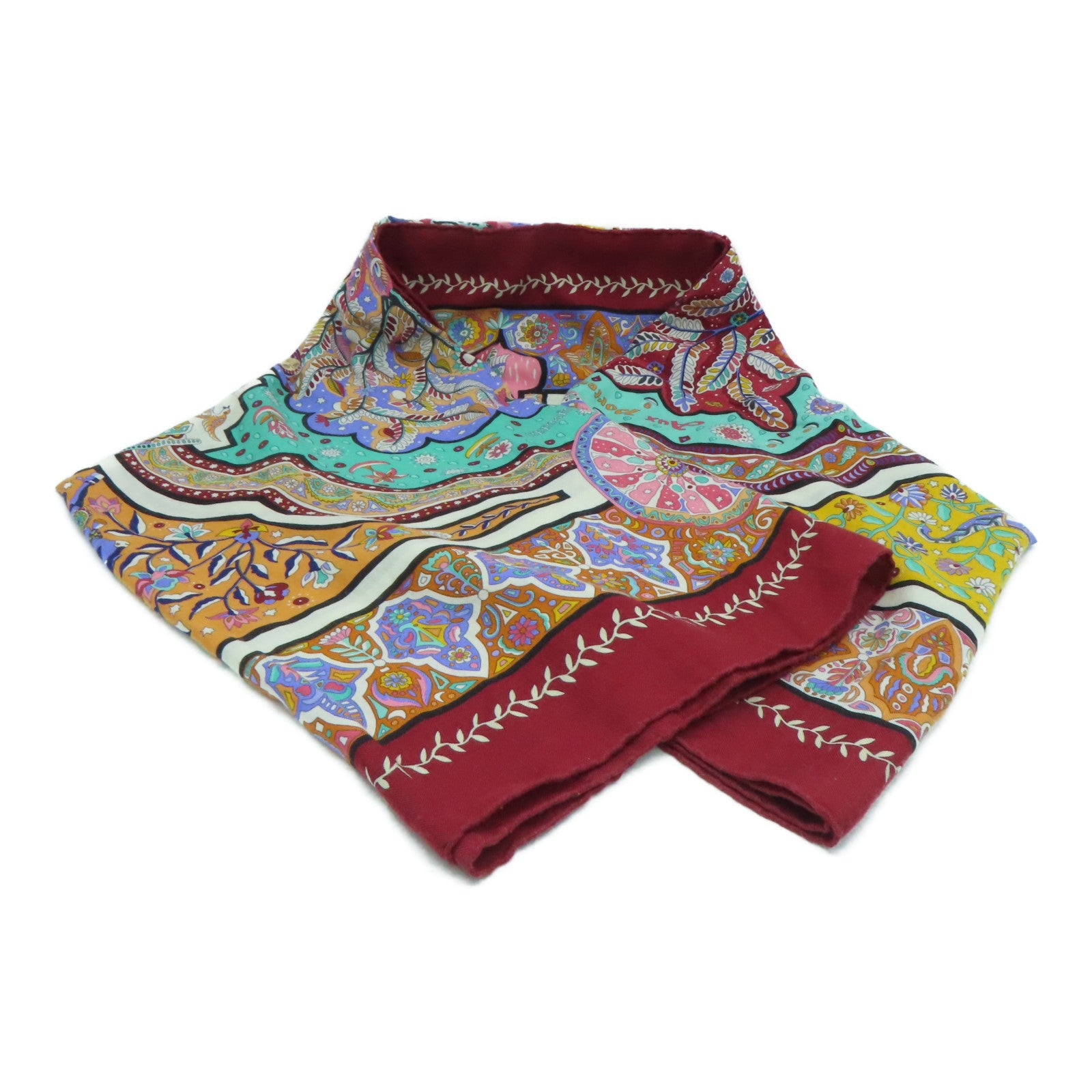 HERMES Cashmere/Silk Scarf 140丝巾彩色