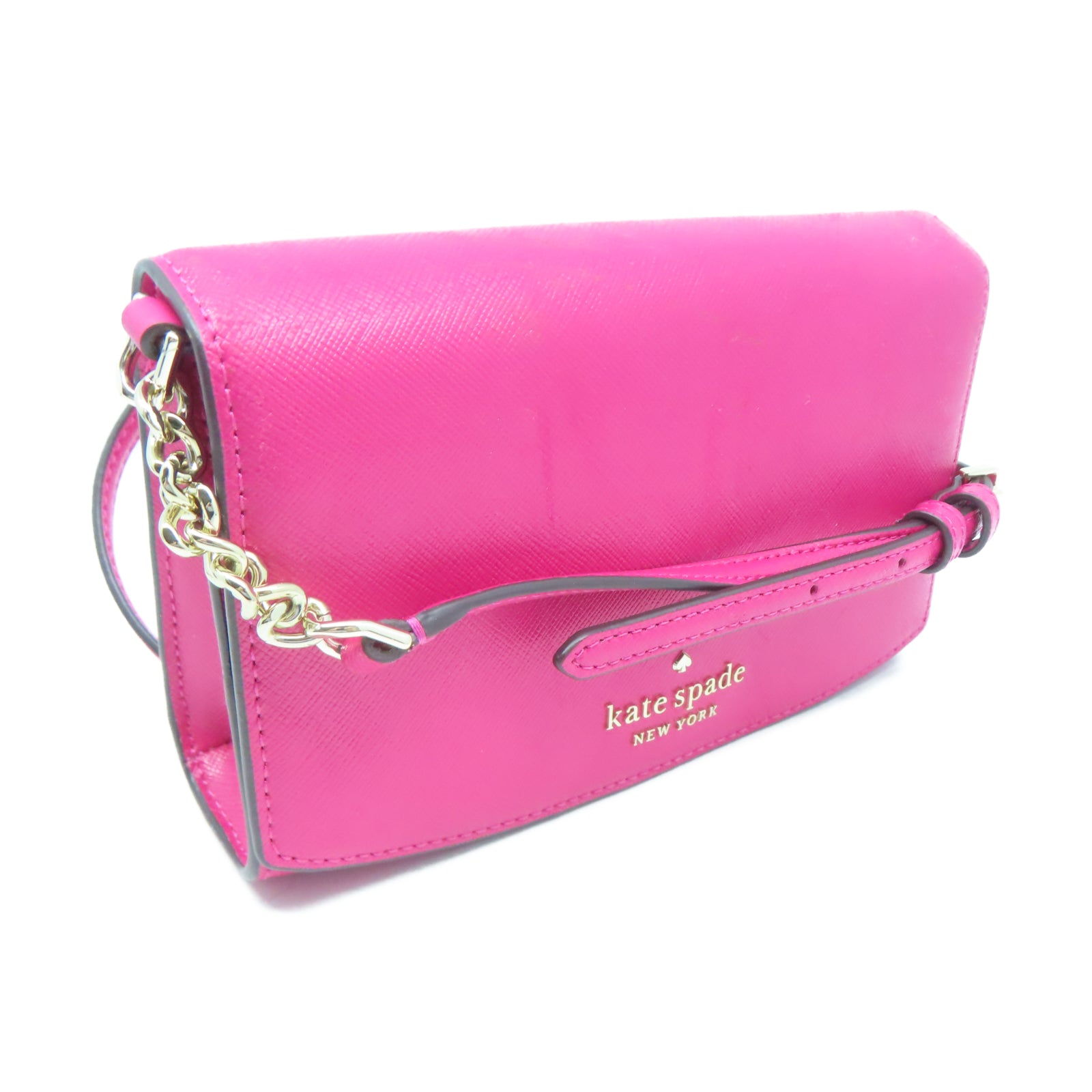 Kate Spade 牛皮皮革Shoulder Bag金扣鏈帶肩背袋粉紅色
