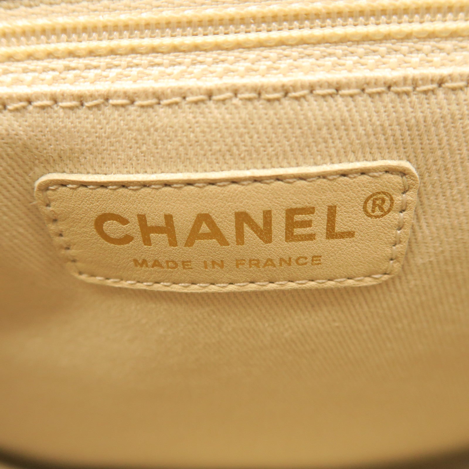 CHANEL rhombic cowhide leather Chain Shoulder silver buckle chain shoulder bag beige
