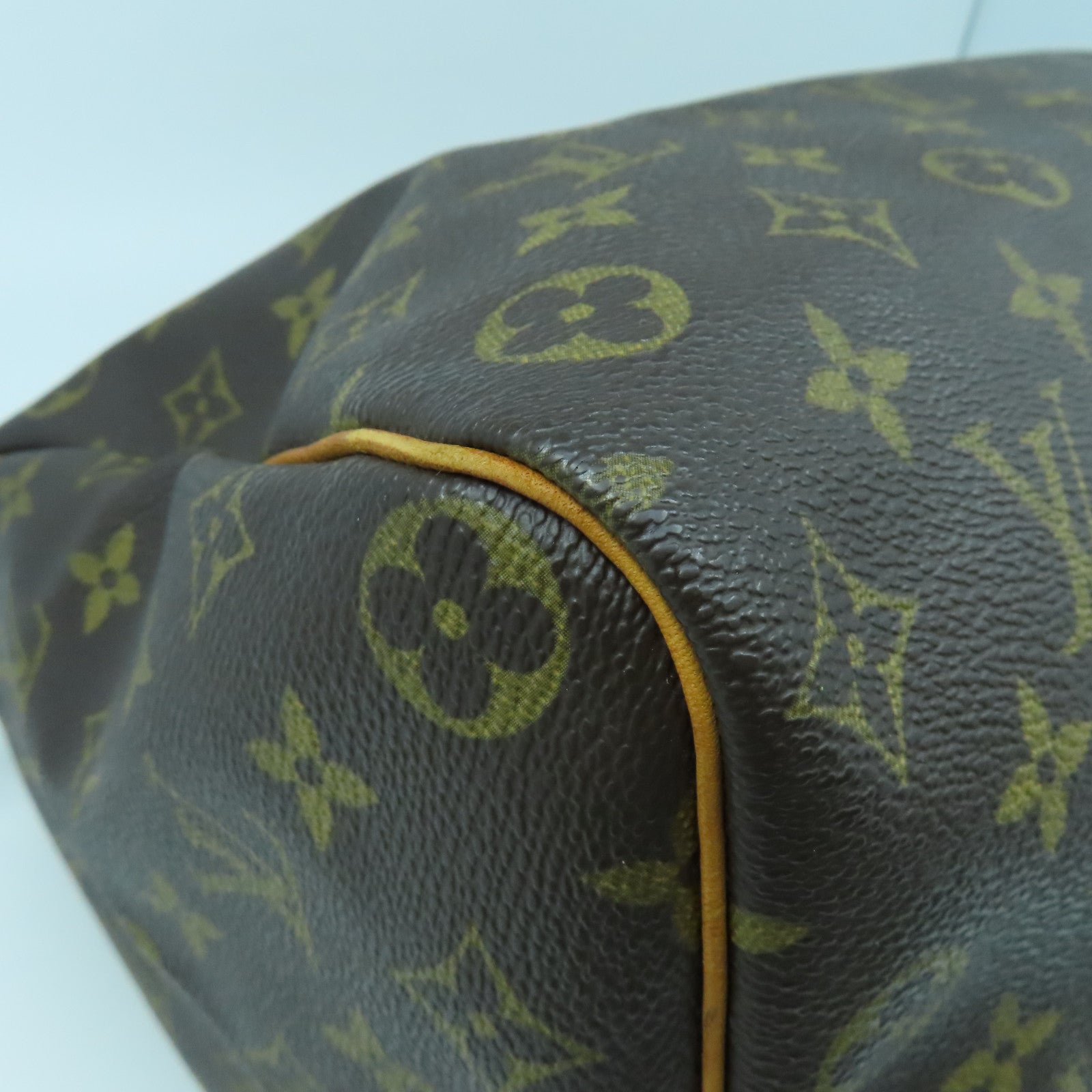 LOUIS VUITTON Monogram Speedy 35金扣手挽袋啡色