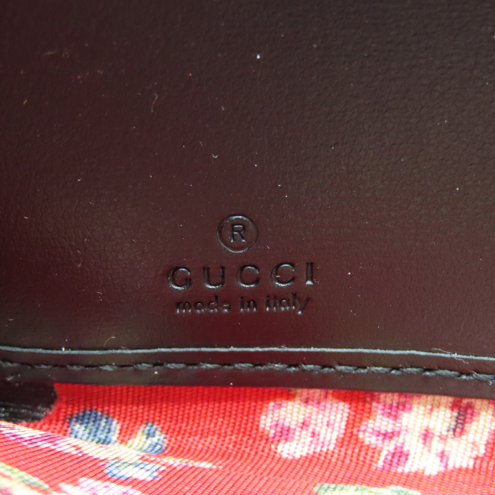 GUCCI cowhide leather Long Wallet long wallet black