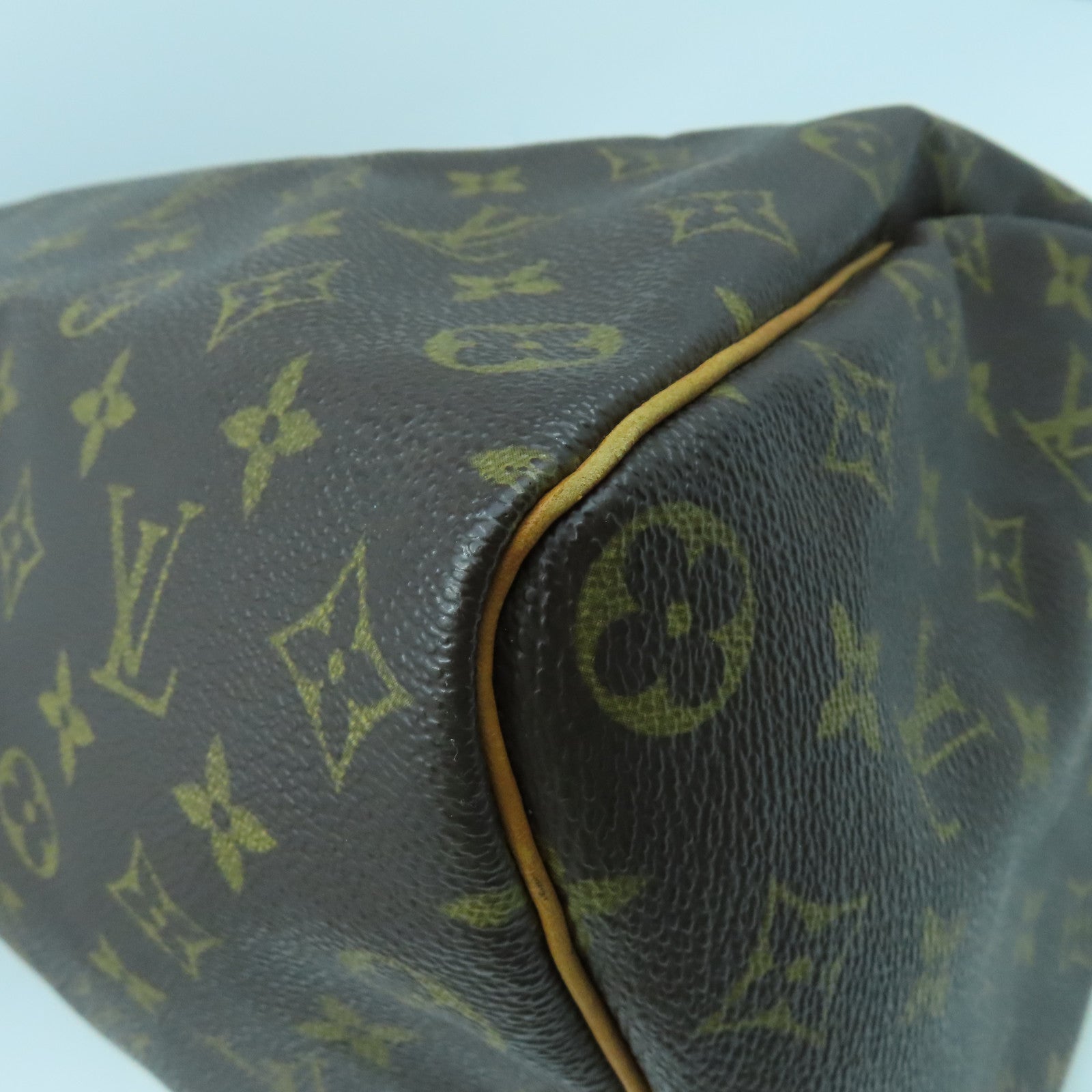 LOUIS VUITTON Monogram Speedy 35金扣手挽袋啡色