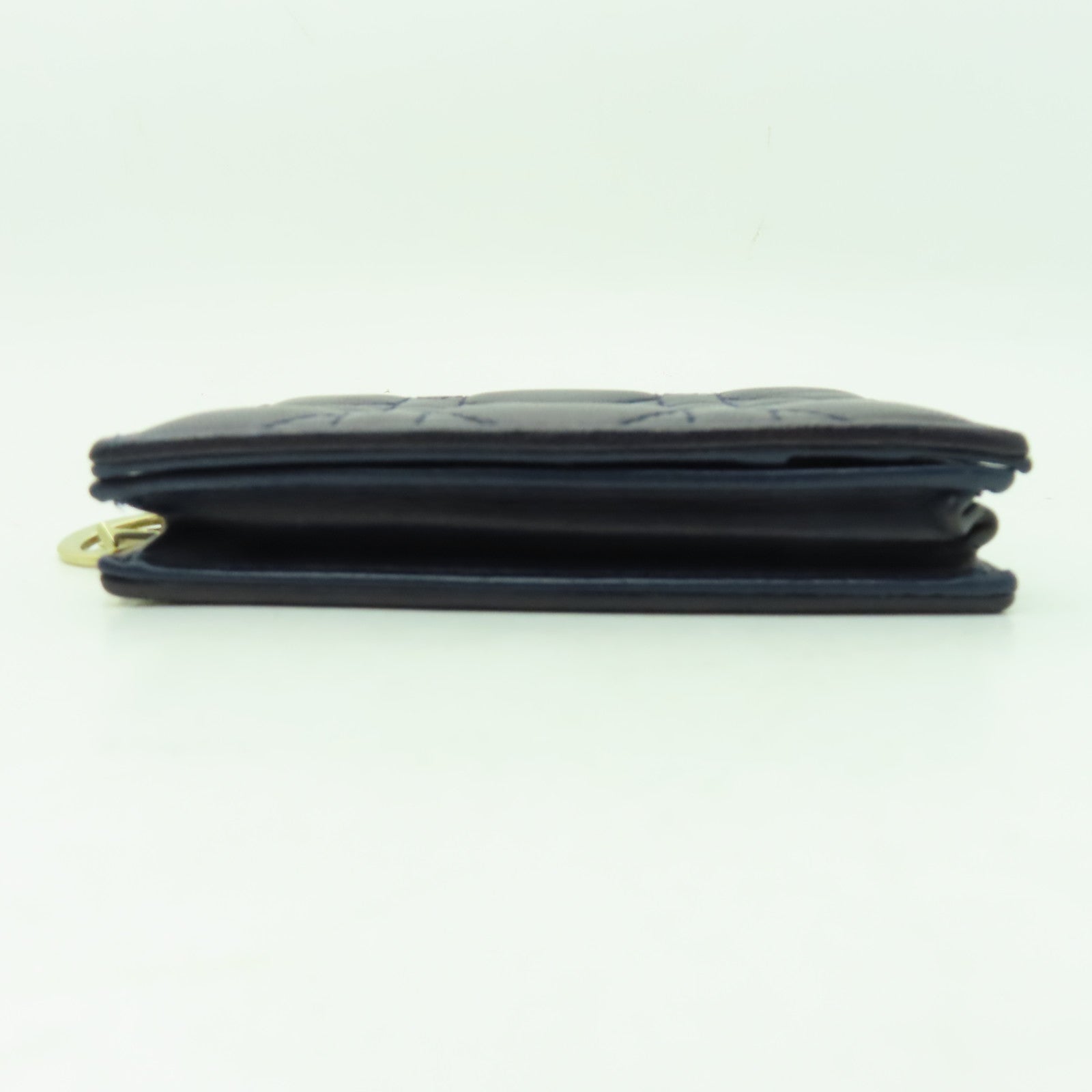 Dior 羊皮皮革Card Case金扣卡片套深藍色