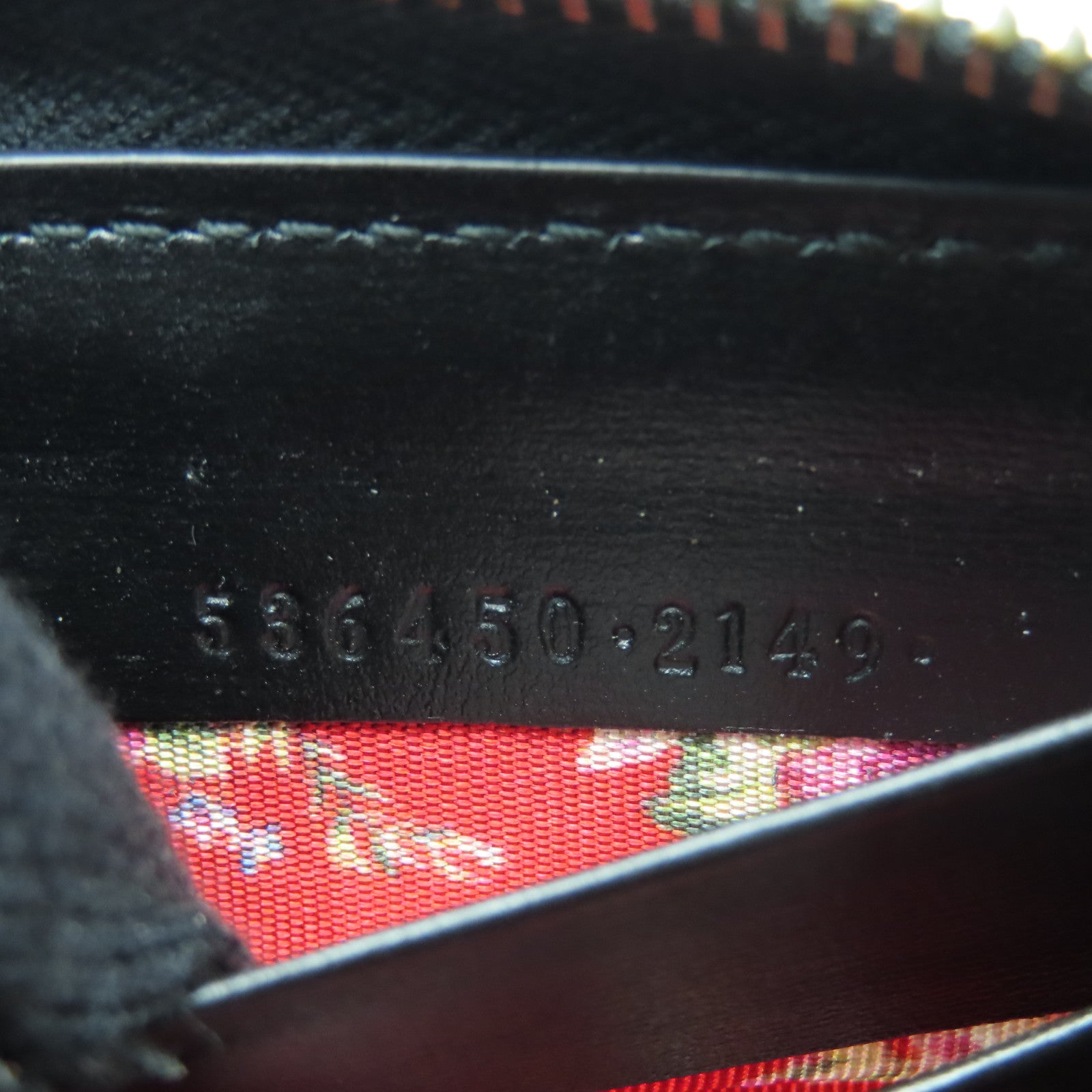 GUCCI cowhide leather Long Wallet long wallet black