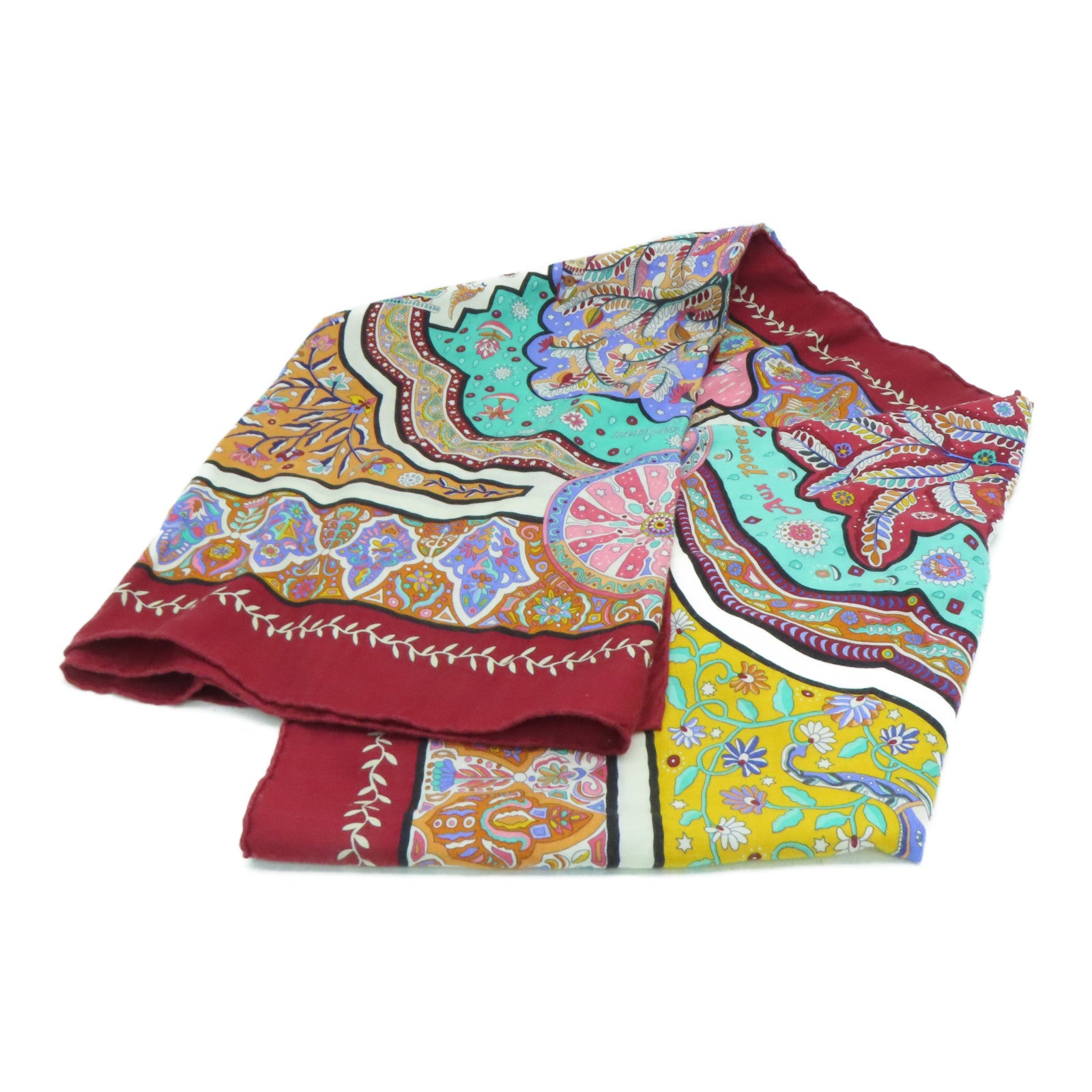 HERMES Cashmere/Silk Scarf 140丝巾彩色