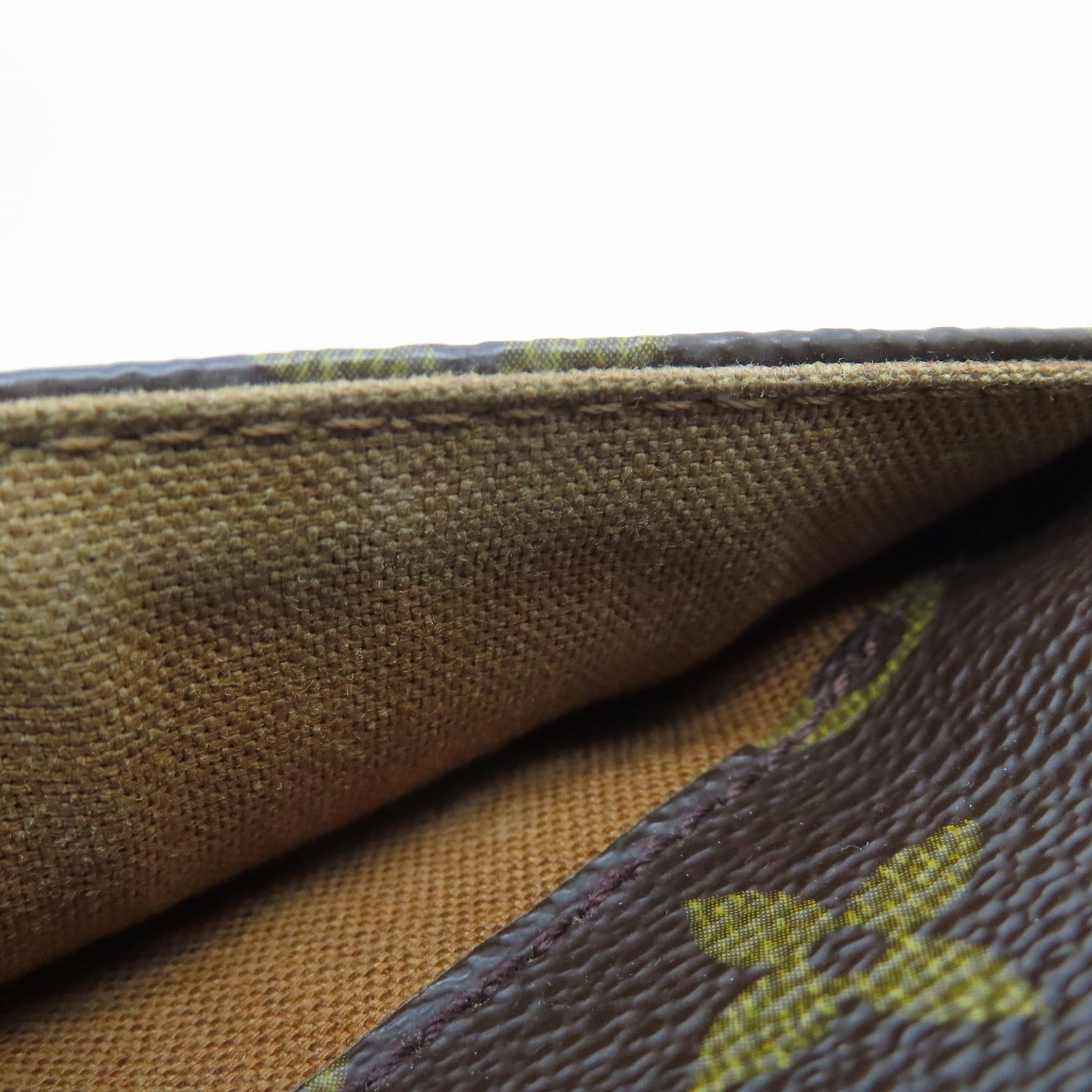 LOUIS VUITTON Monogram Pochette Gange Gold Buckle Belt Bag Brown
