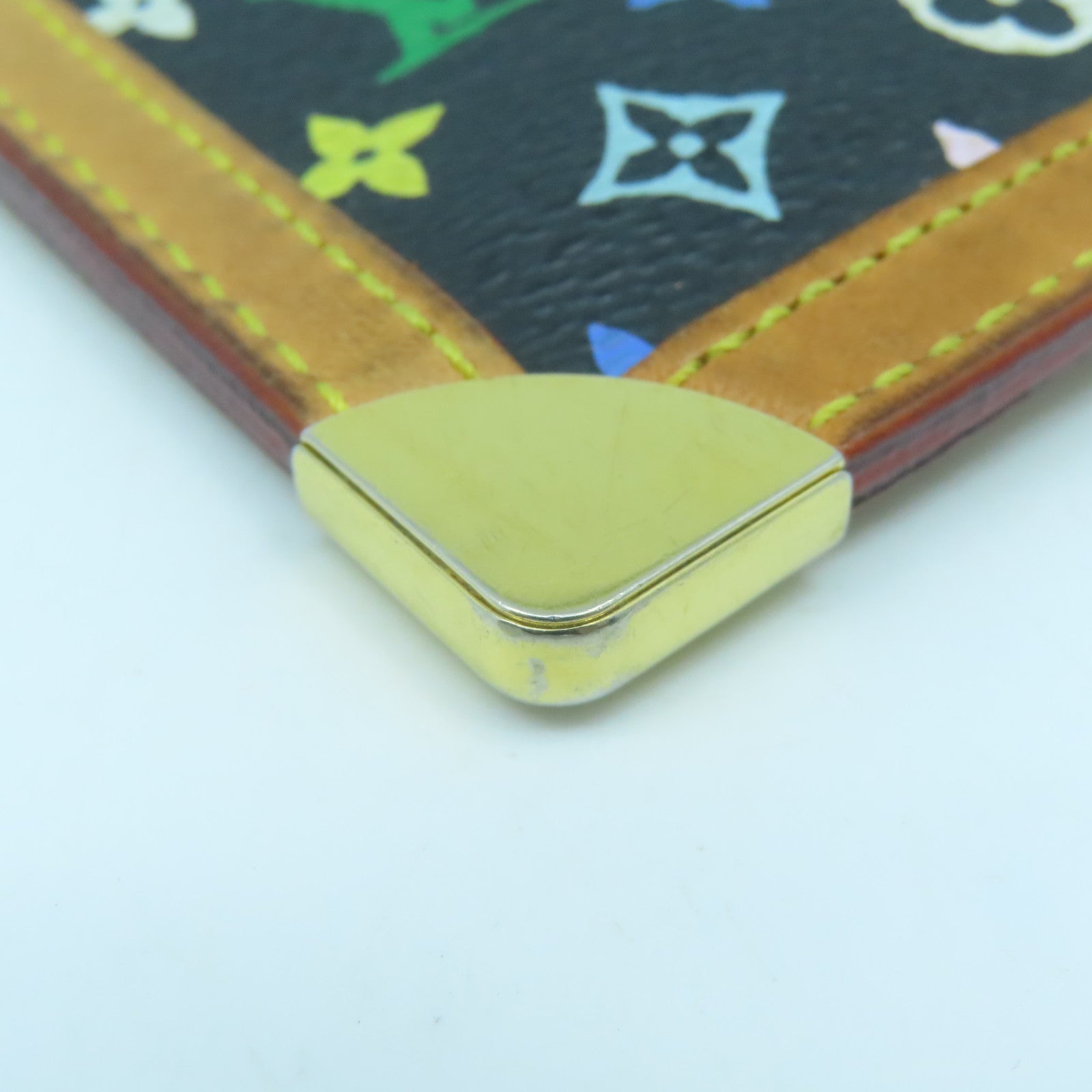 LOUIS VUITTON Monogram Multicolore Pochette Cles gold buckle key bag color