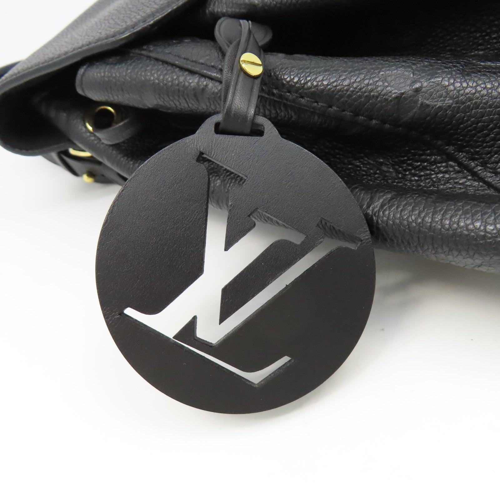 LOUIS VUITTON Monogram Empreinte Montsouris Backpack金扣背包黑色