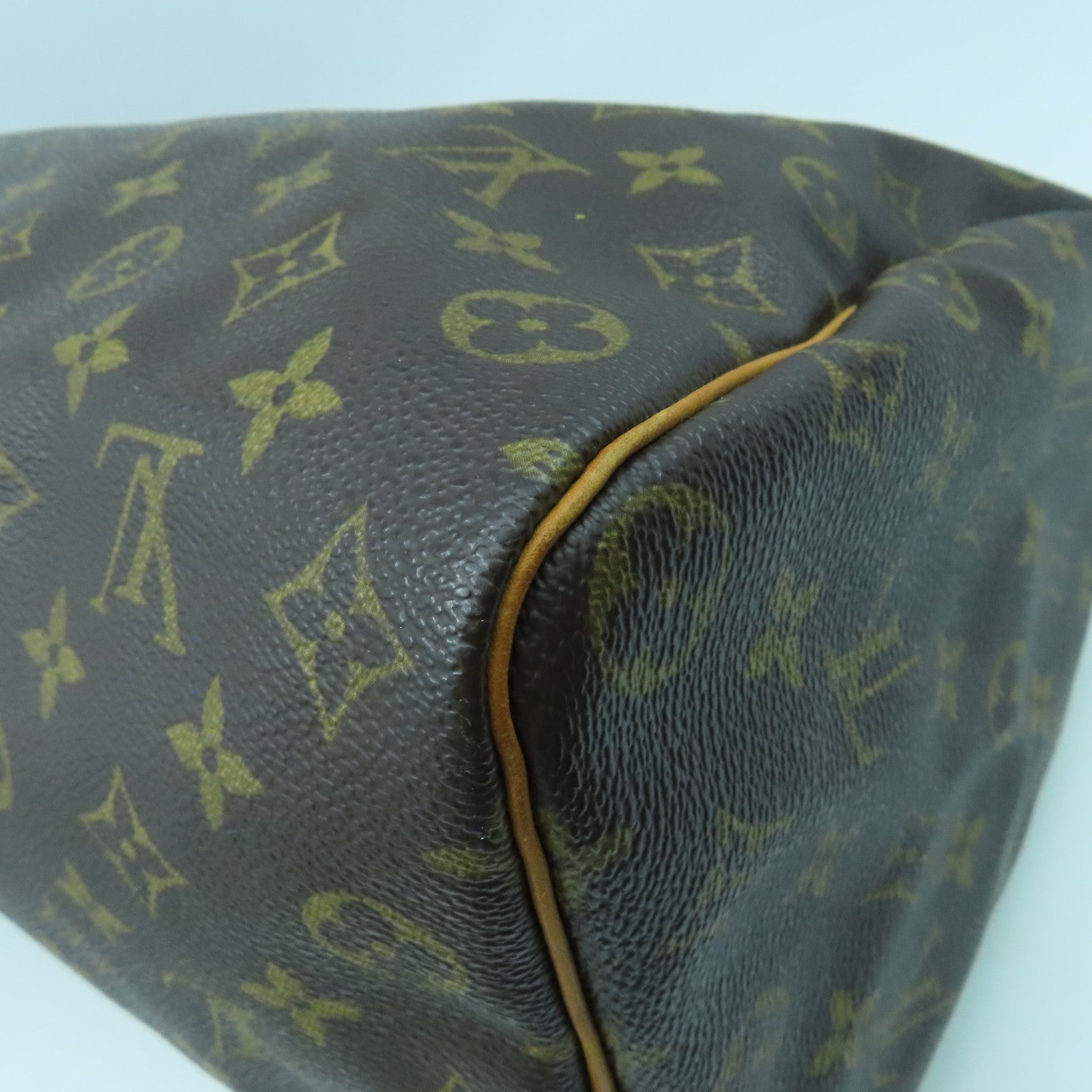 LOUIS VUITTON Monogram Speedy 35金扣手挽袋啡色