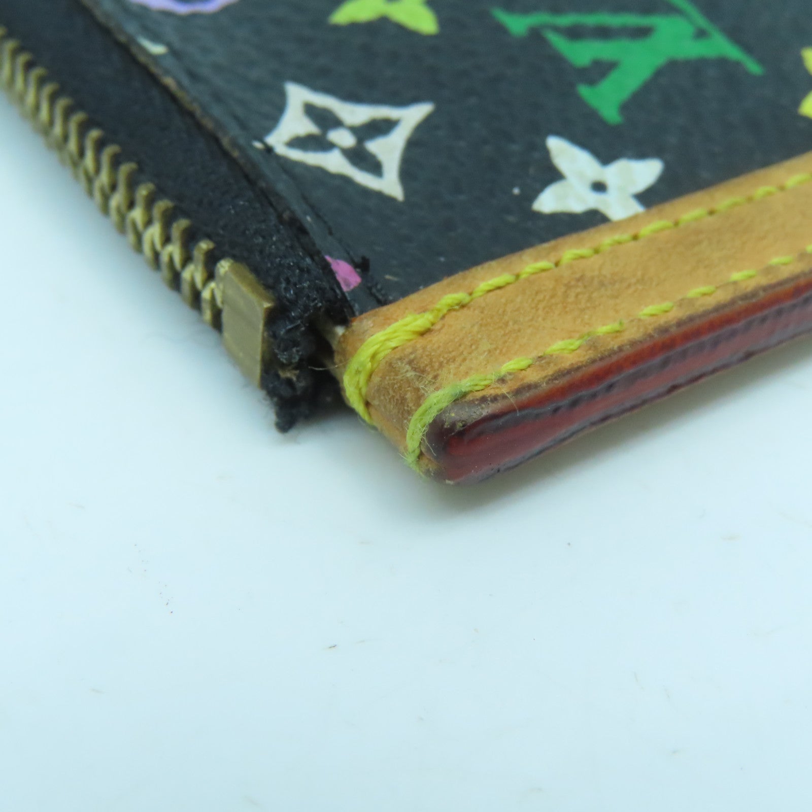 LOUIS VUITTON Monogram Multicolore Pochette Cles gold buckle key bag color