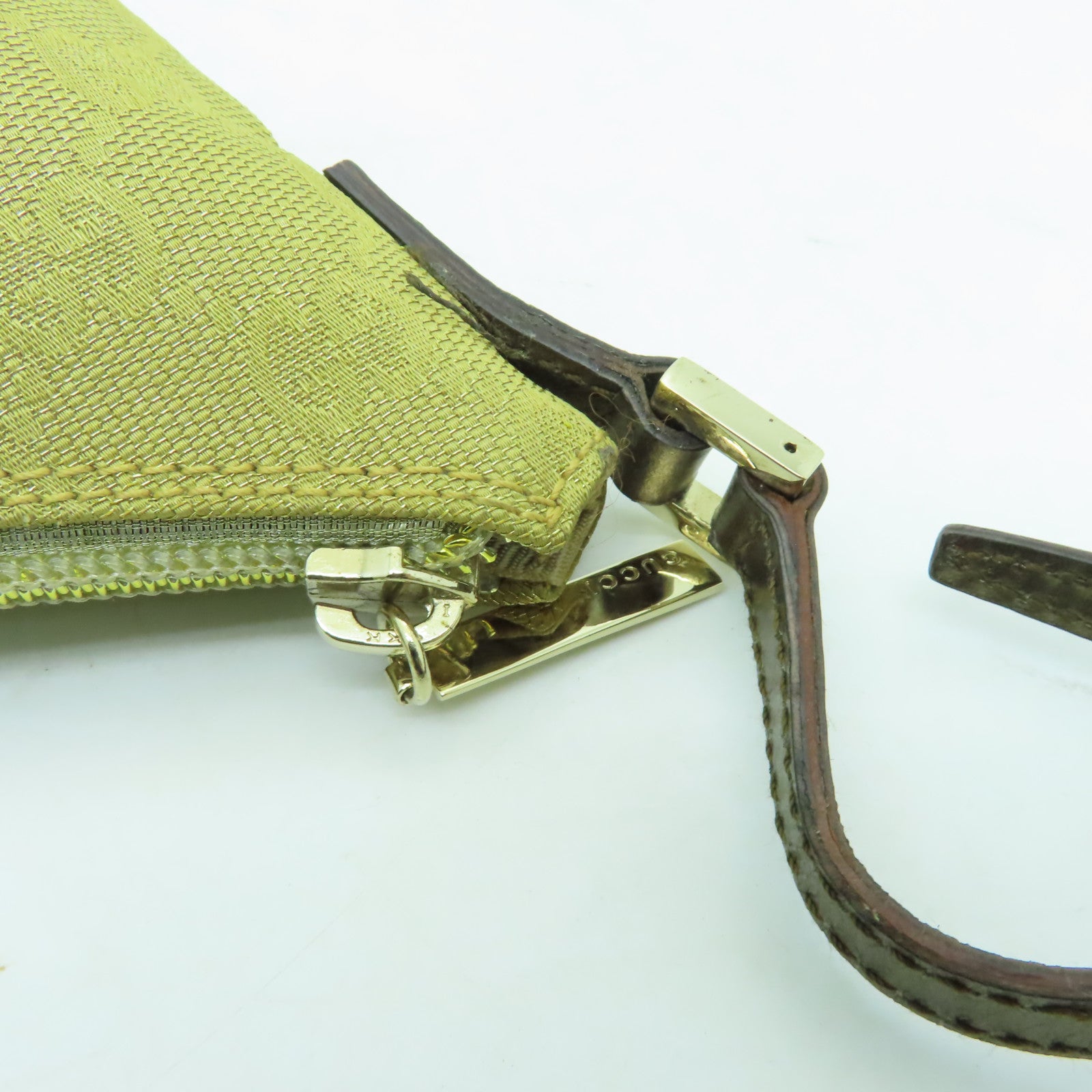 GUCCI 帆布Shoulder Bag金扣肩背袋金色