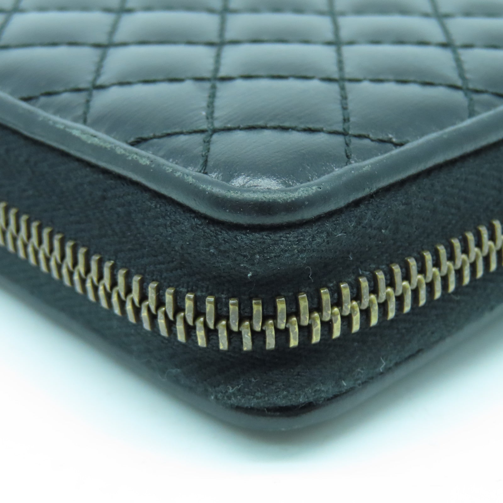 GUCCI cowhide leather Long Wallet long wallet black
