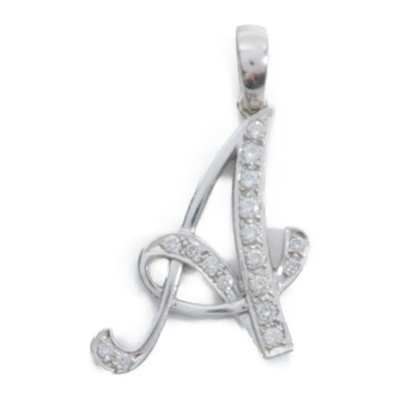 JEWELRY 18K白金Diamond Pendant Top吊墜銀色