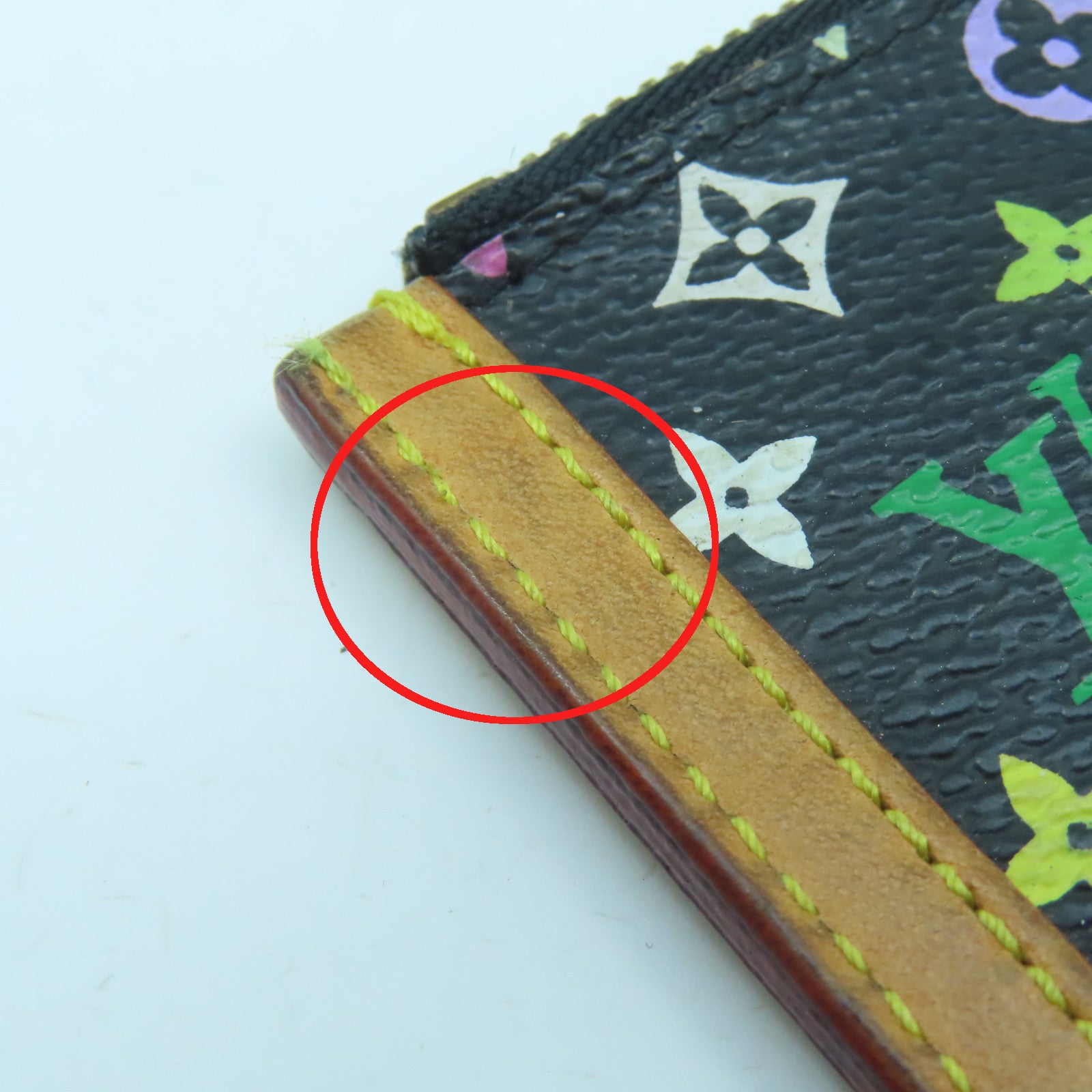 LOUIS VUITTON Monogram Multicolore Pochette Cles gold buckle key bag color