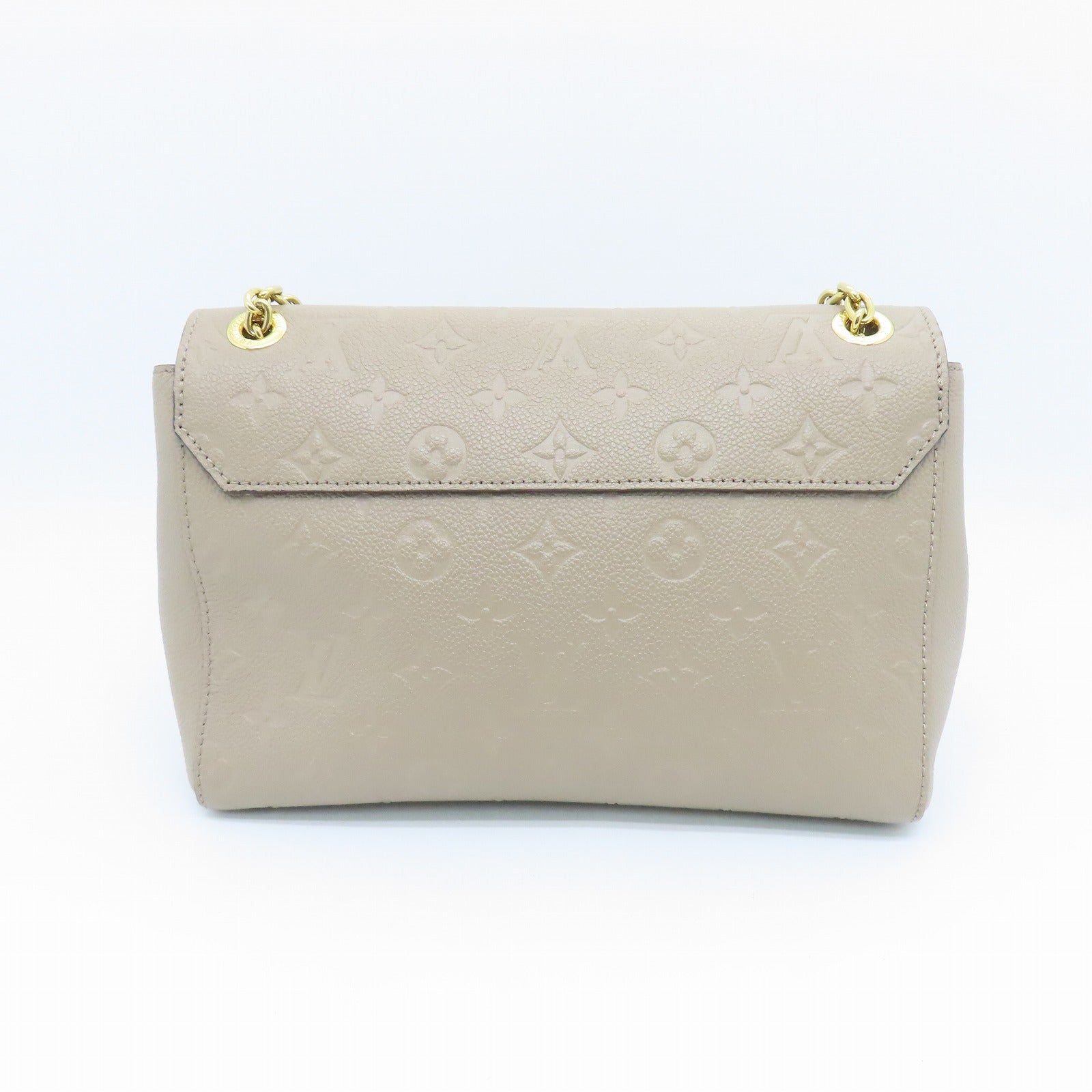 LOUIS VUITTON Monogram Empreinte Vavin PM金扣肩背袋米色