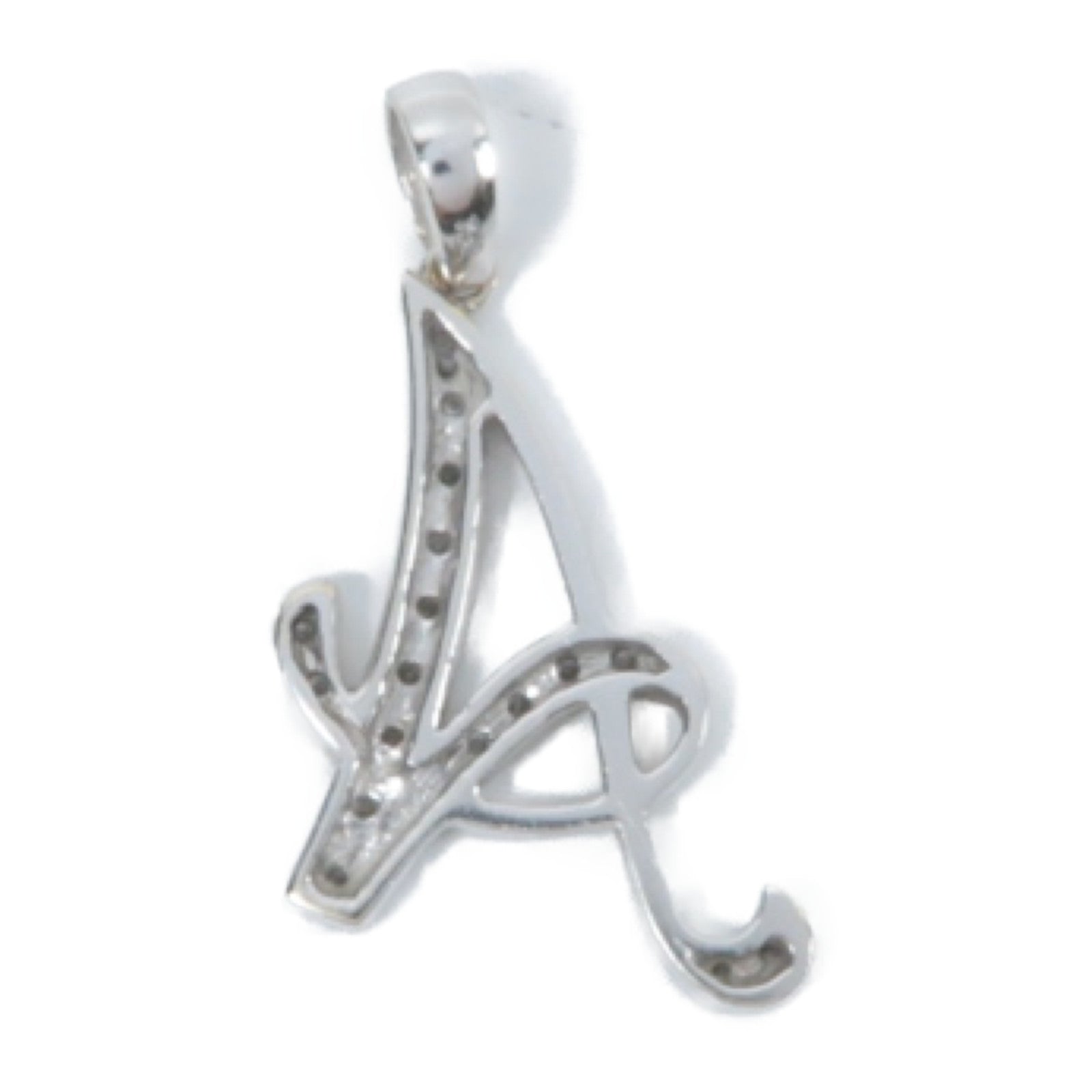 JEWELRY 18K白金Diamond Pendant Top吊墜銀色