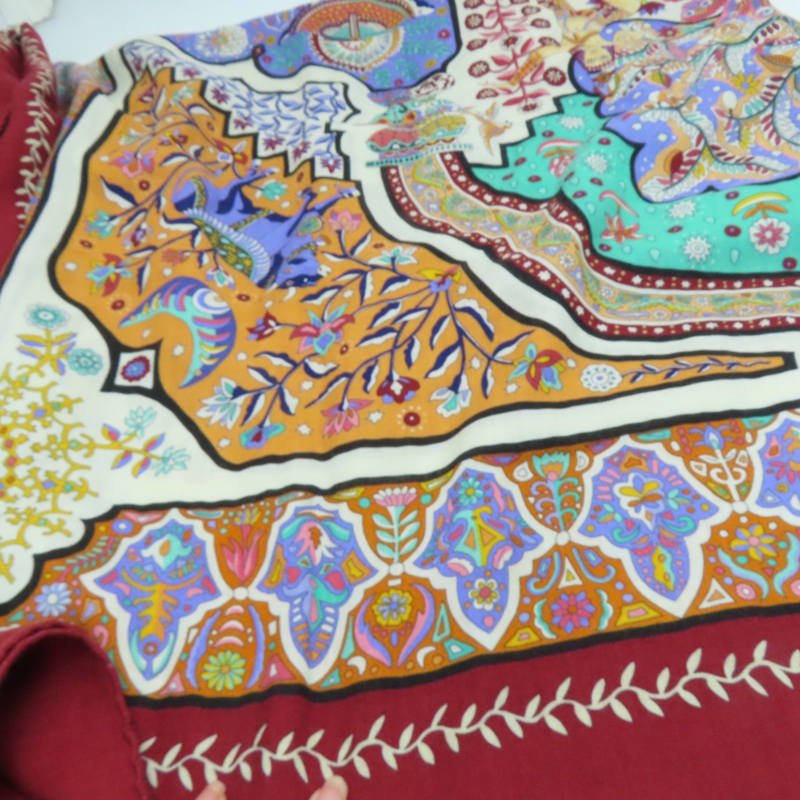 HERMES Cashmere/Silk Scarf 140丝巾彩色