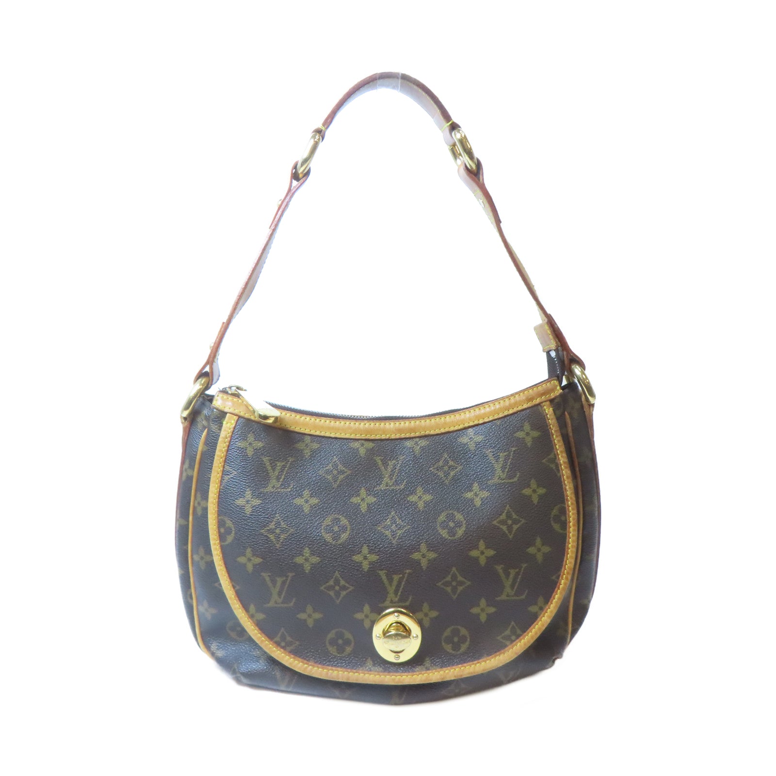 LOUIS VUITTON Monogram Tulum PM金扣肩背袋啡色