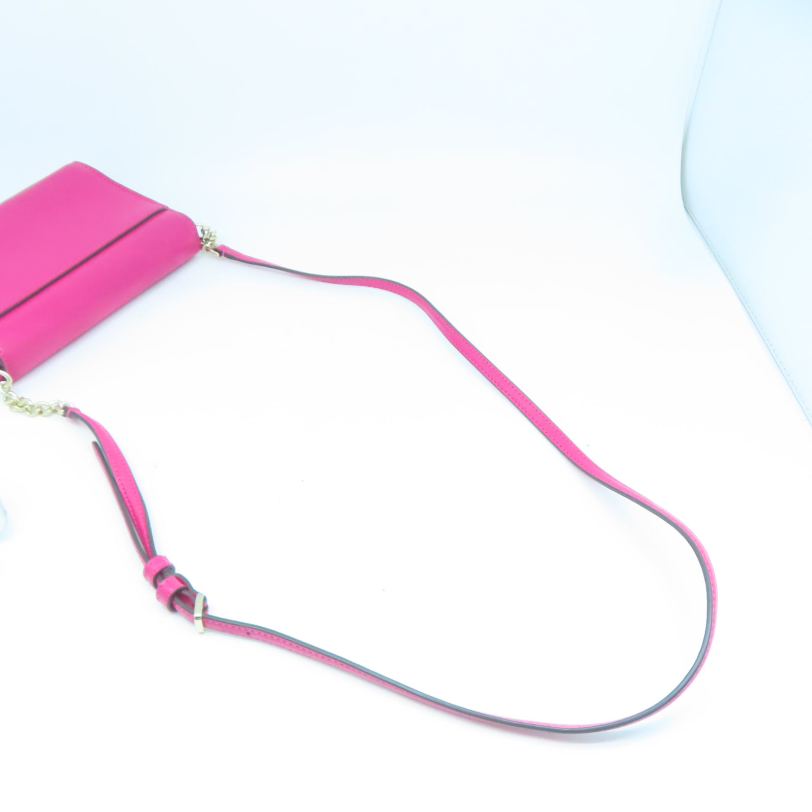 Kate Spade 牛皮皮革Shoulder Bag金扣鏈帶肩背袋粉紅色