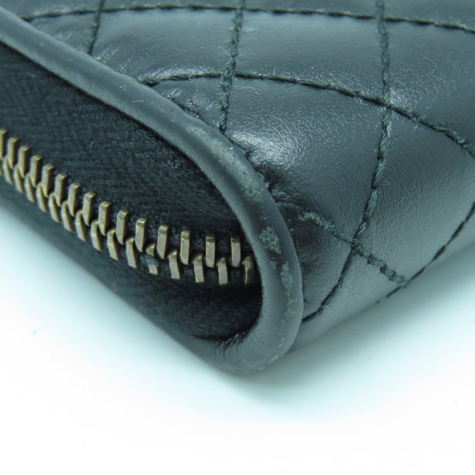 GUCCI cowhide leather Long Wallet long wallet black