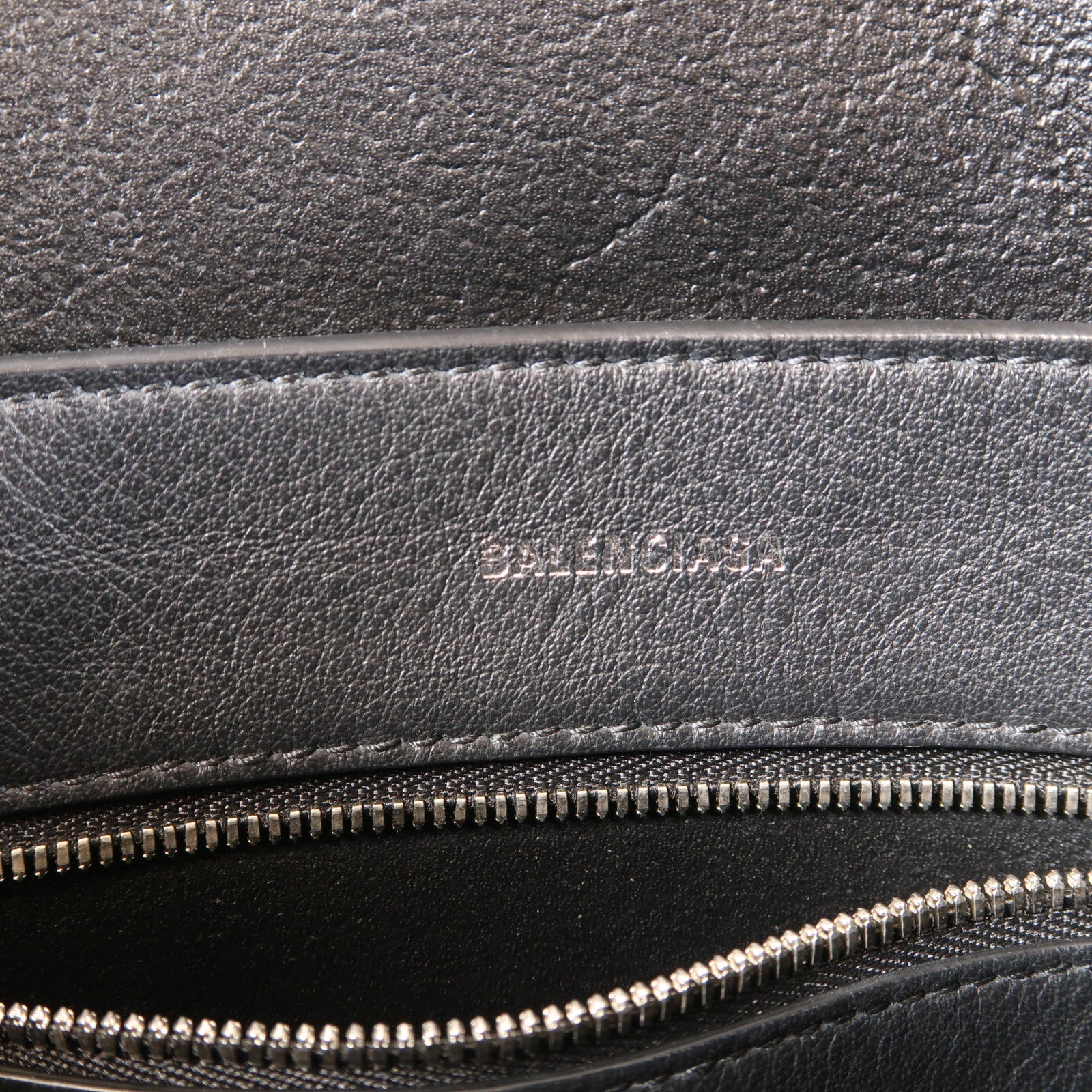BALENCIAGA 牛皮皮革Tote Bag銀扣手挽肩背兩用袋白色